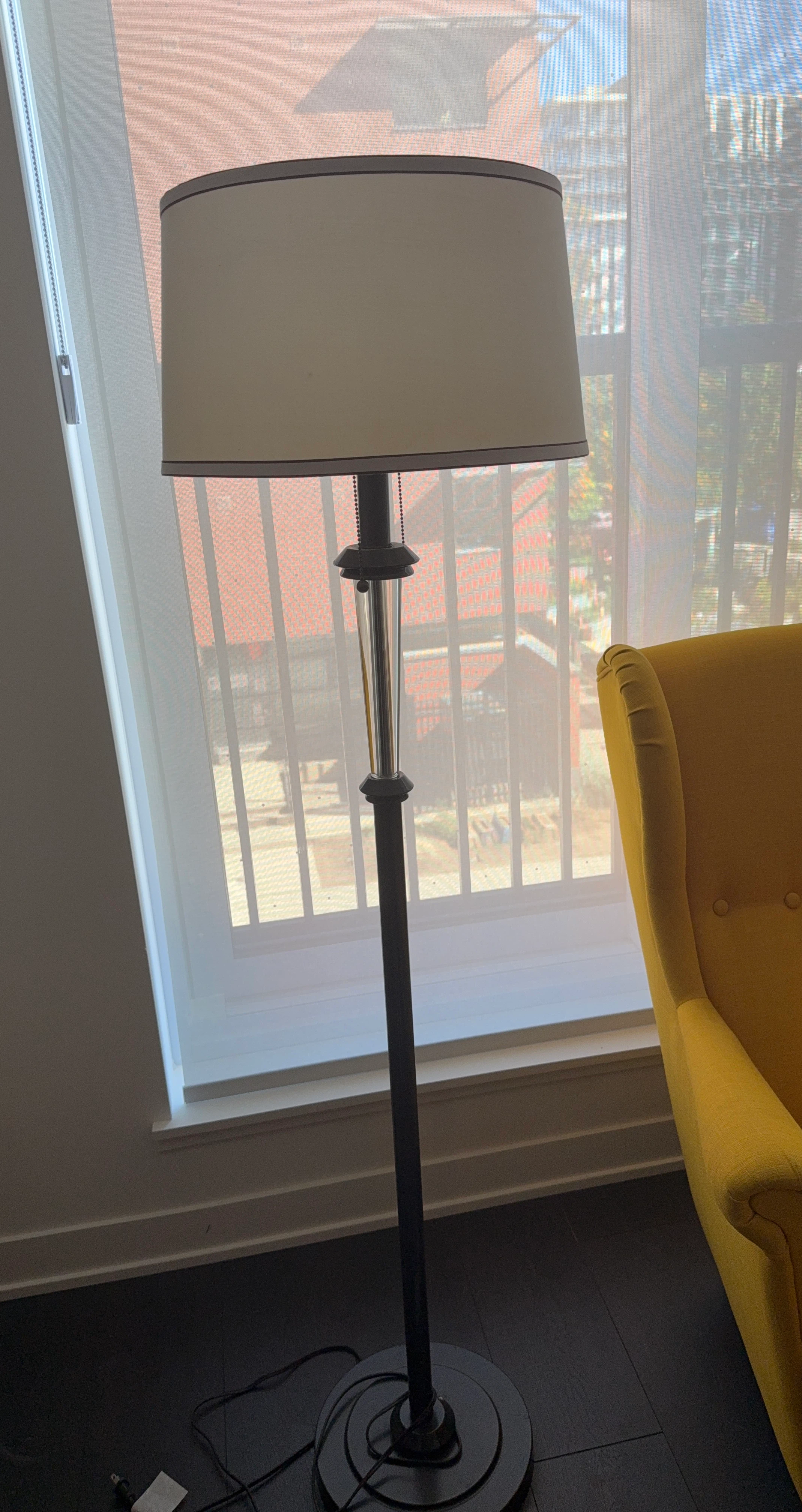 Modern floor lamp with drum shade” Pick Up Only”