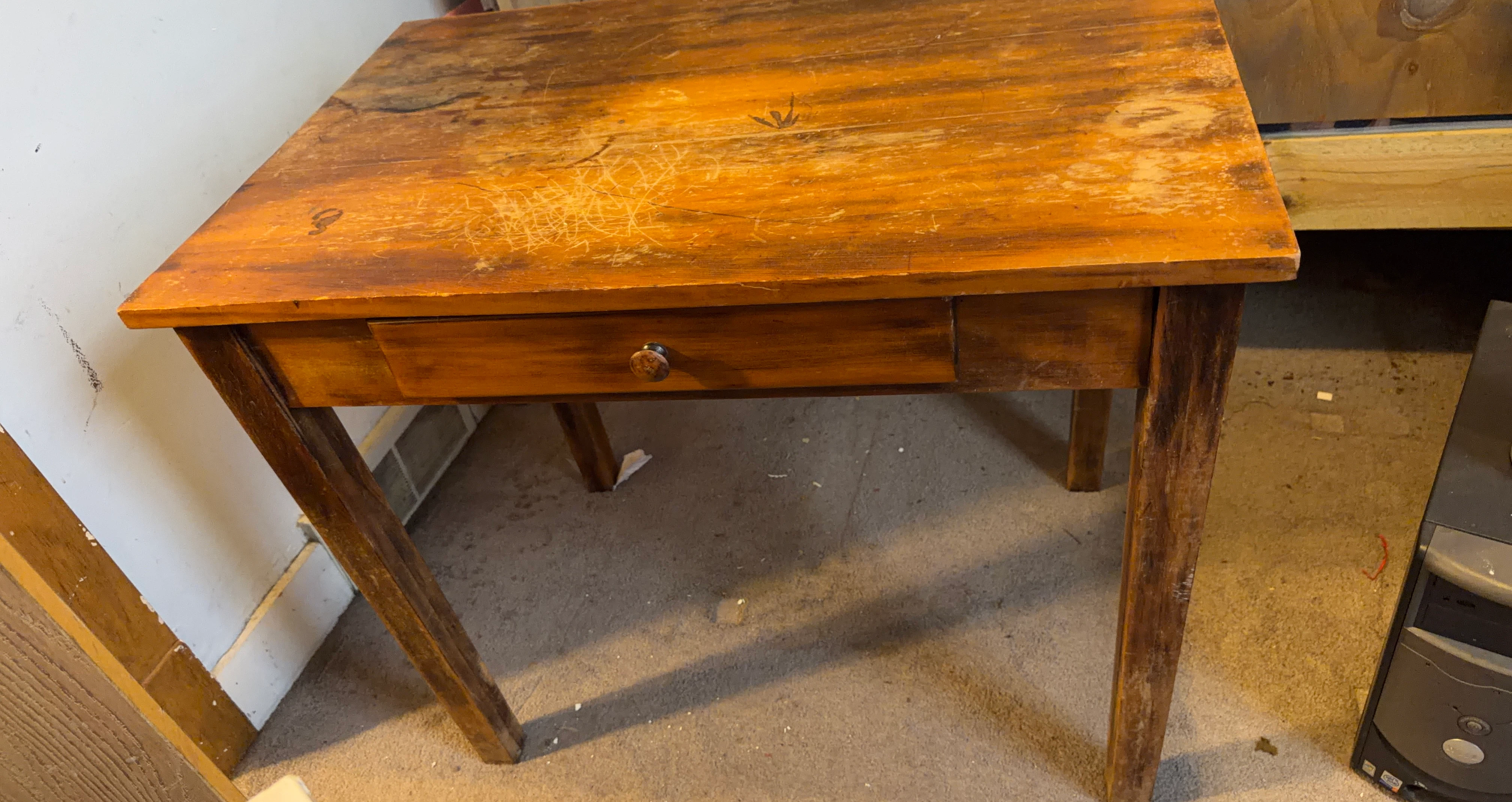 Wooden Desk with Drawer