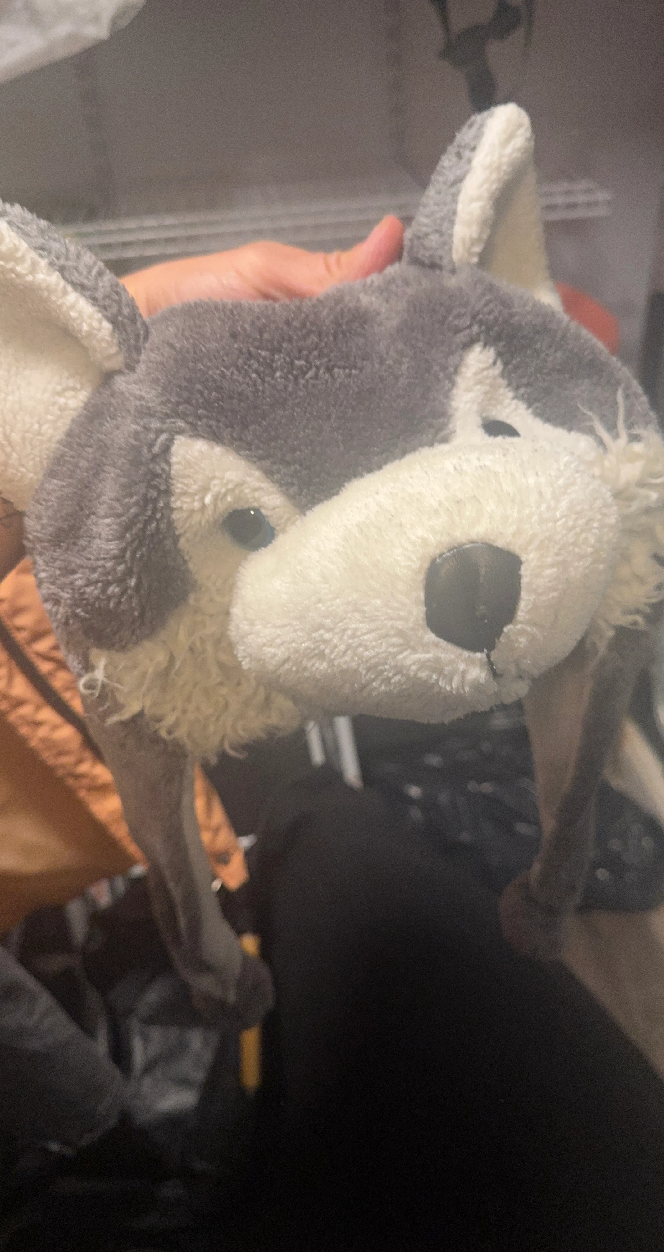 Wolf animal plush beanie hat