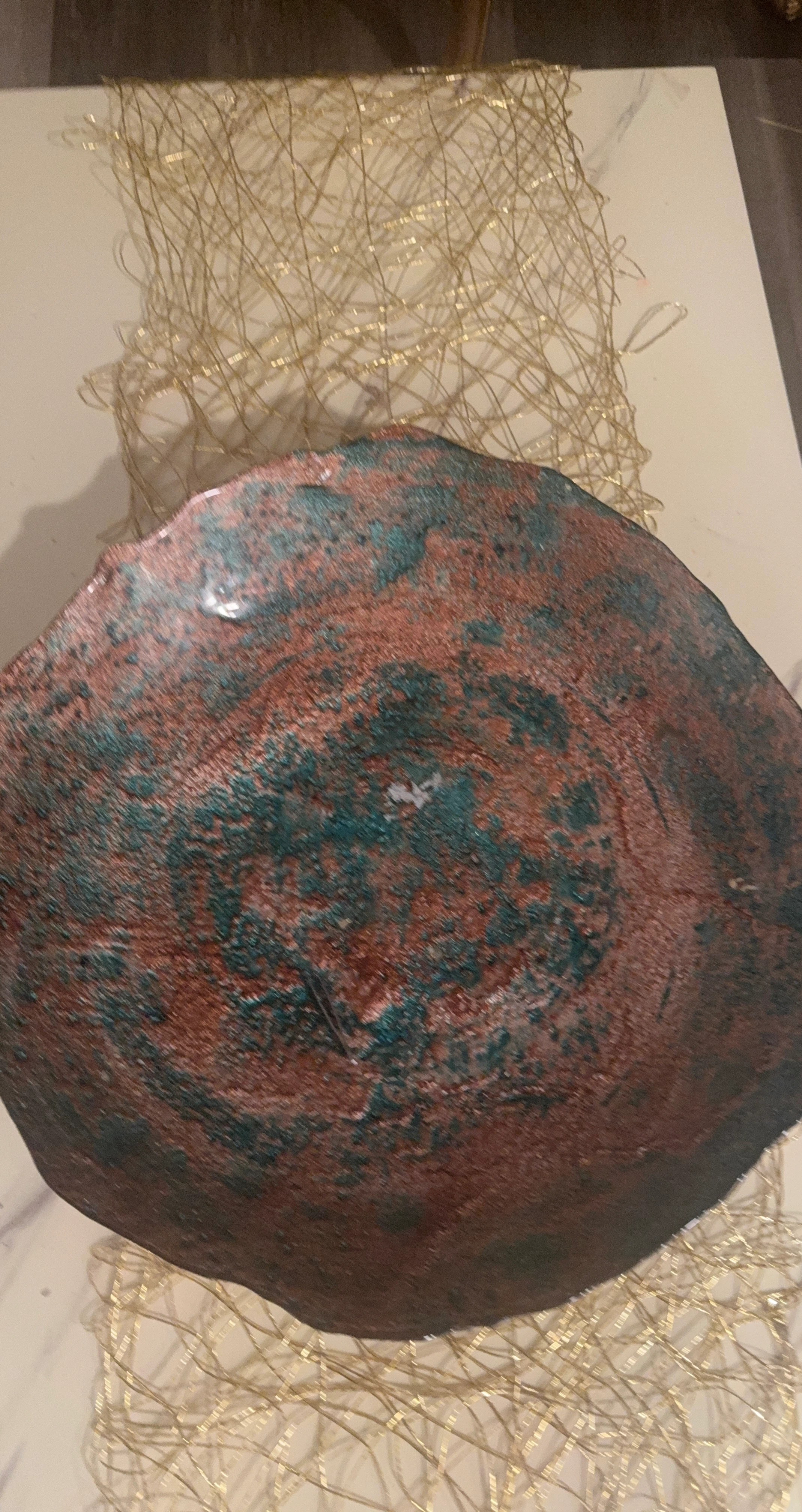 Copper and Patina Decorative Bowl