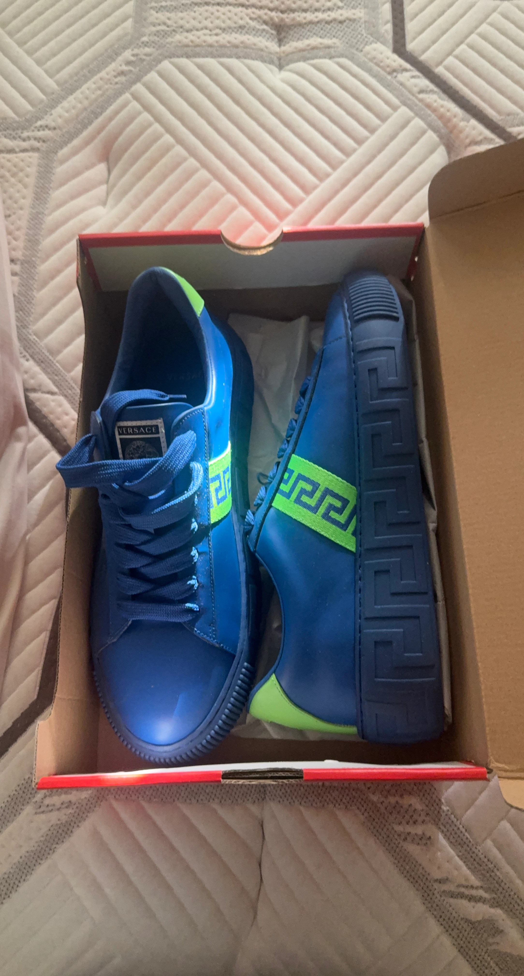 Versace Greca Sneakers Blue and Green