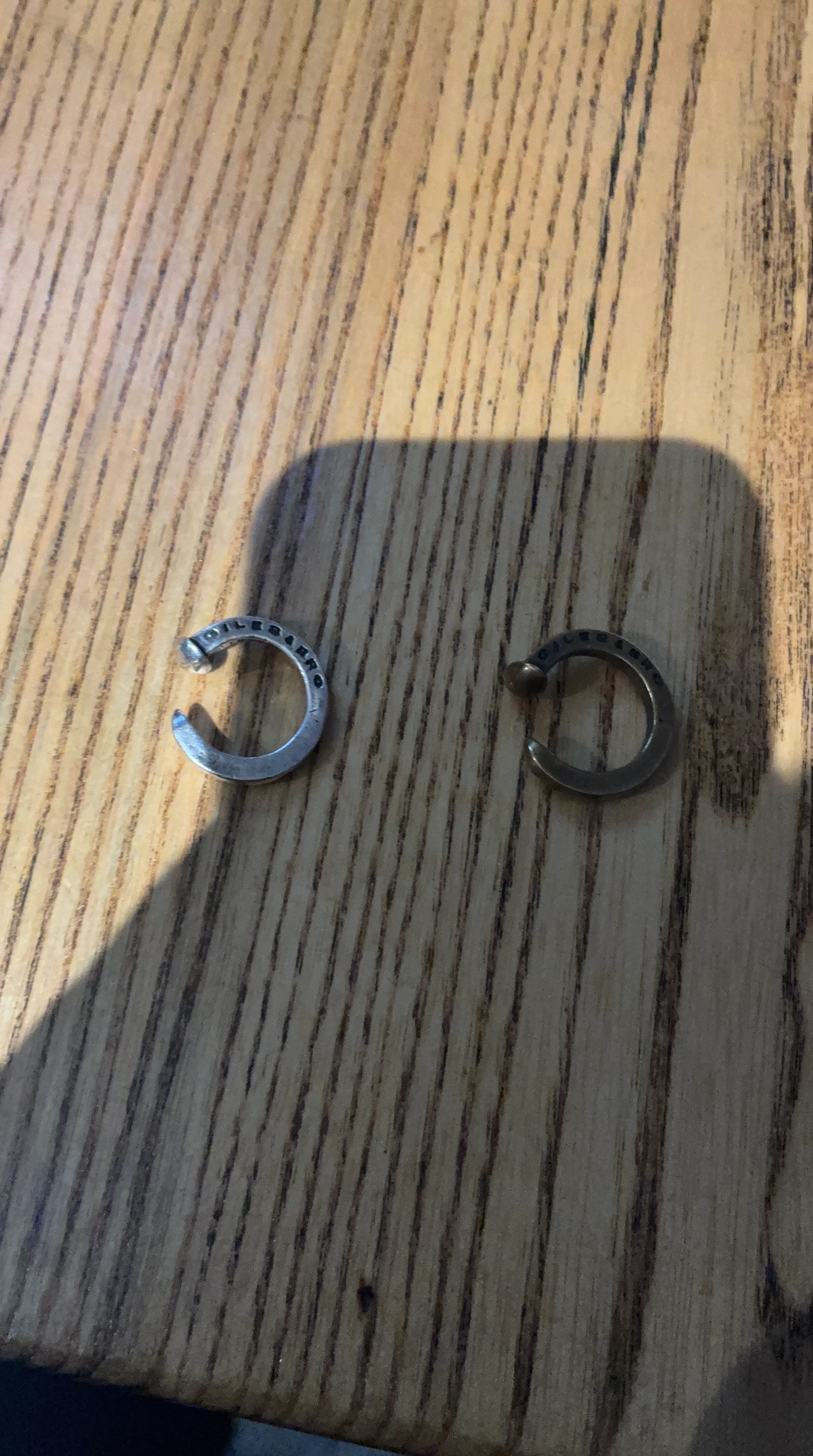 Chrome Hearts Nail Hoop Earrings