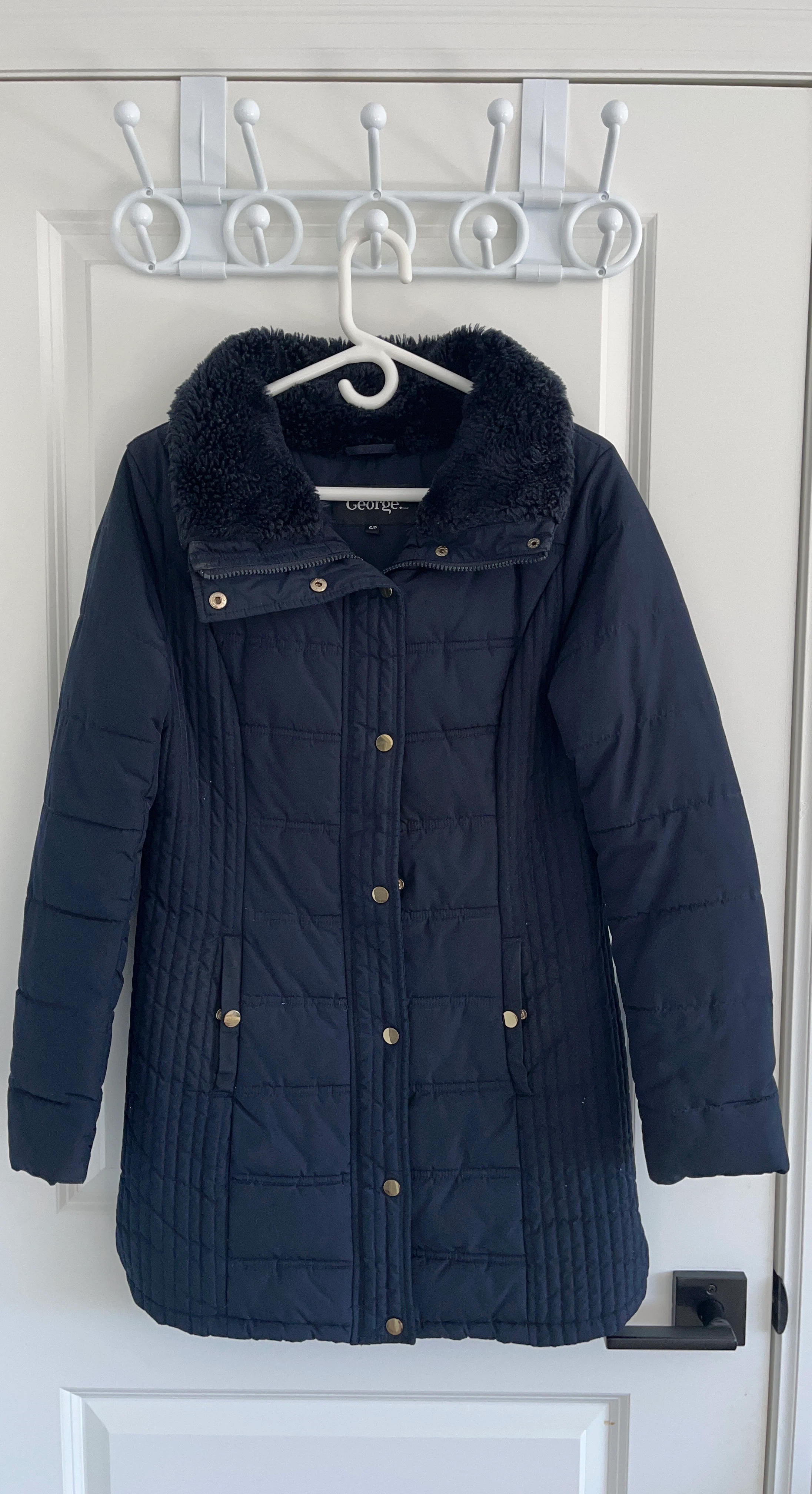 George Navy Quilted Jacket