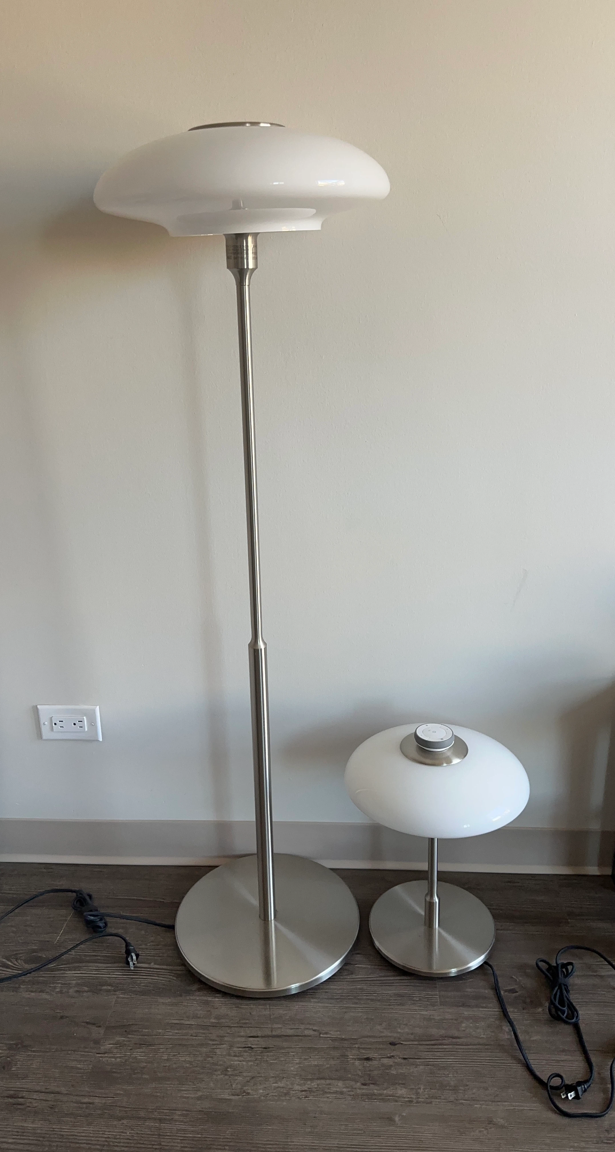 Set of Two Matching Floor and Table Lamps