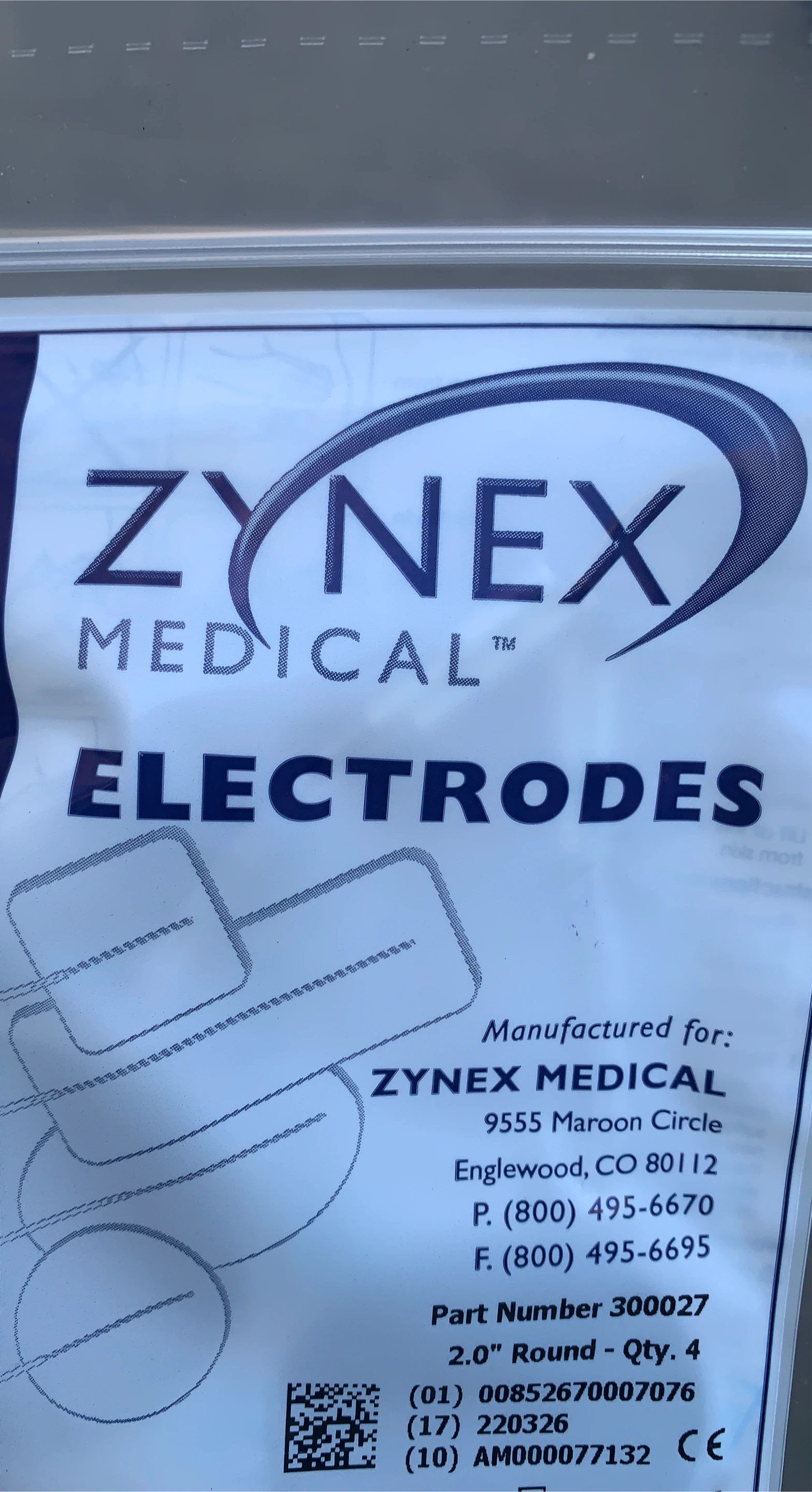 Zynex Medical Electrodes 2.0 Inch Round (Qty 4)