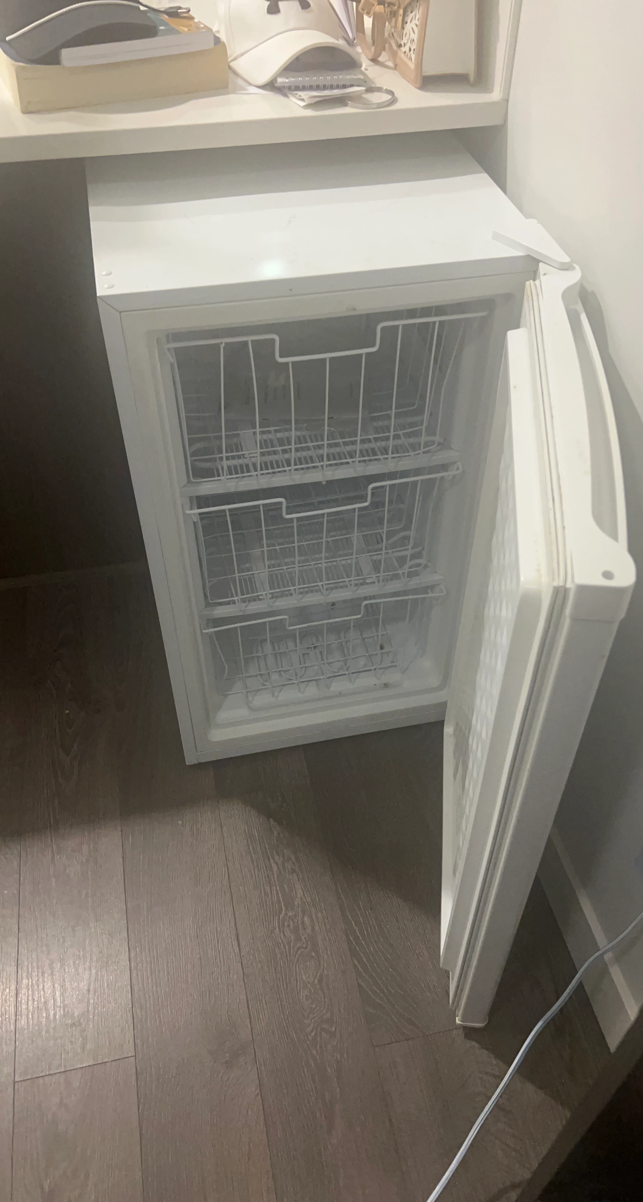 Compact White Upright Freezer