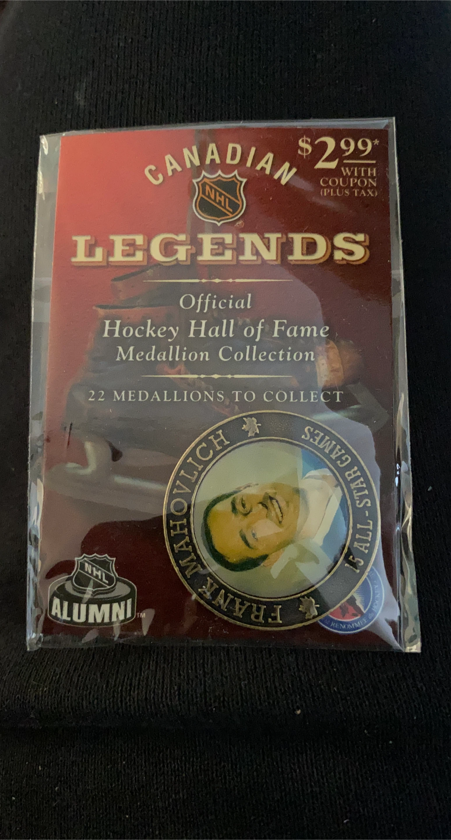 Canadian Legends Frank Mahovlich Hockey Medallion