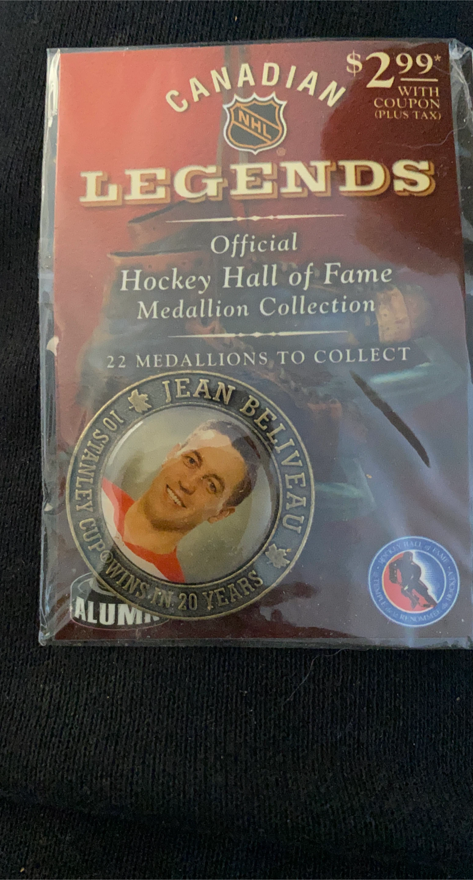 Canadian Legends Hockey Hall of Fame Medallion