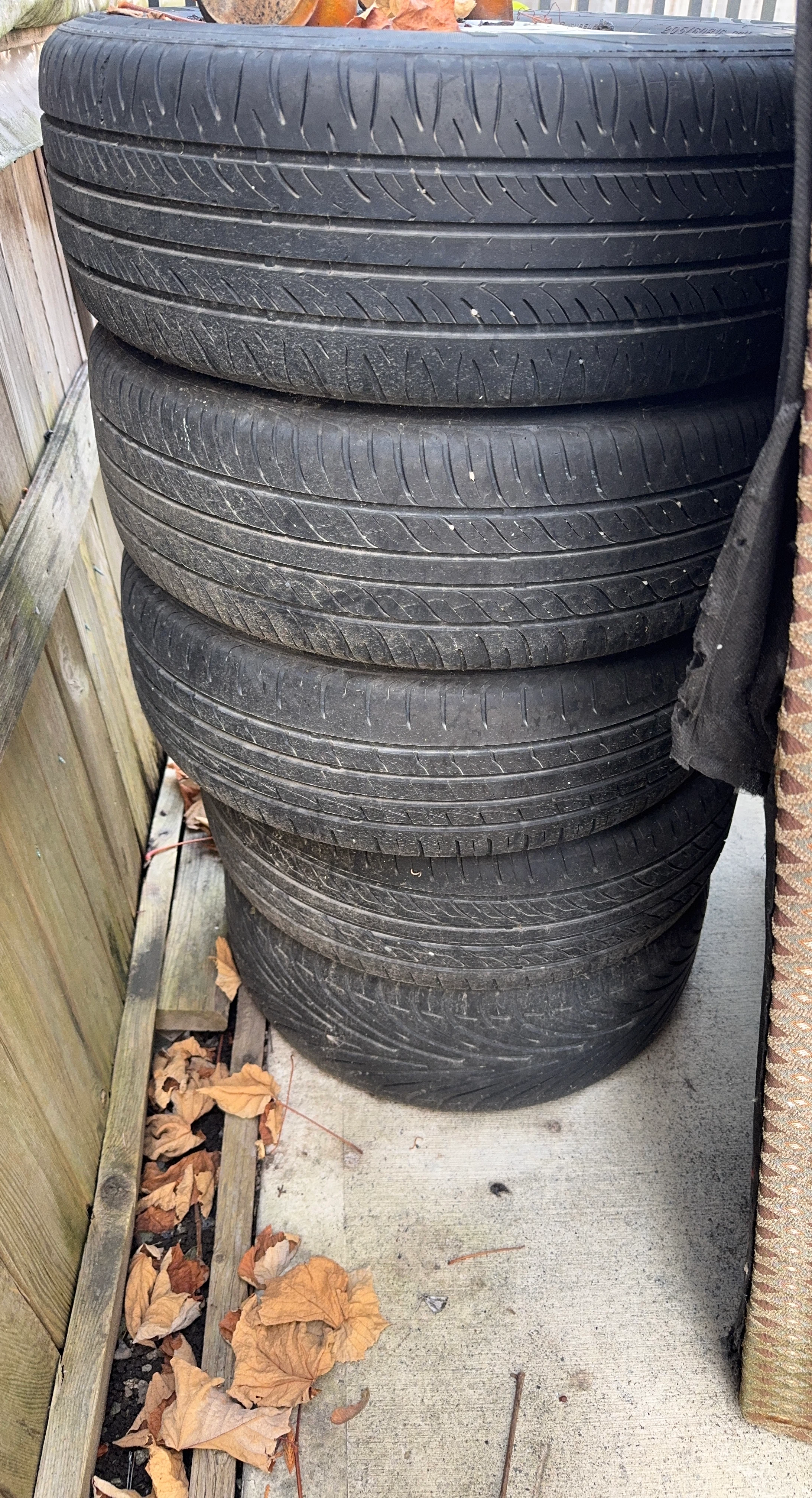 Set of 4 Used Tires 205/60R16