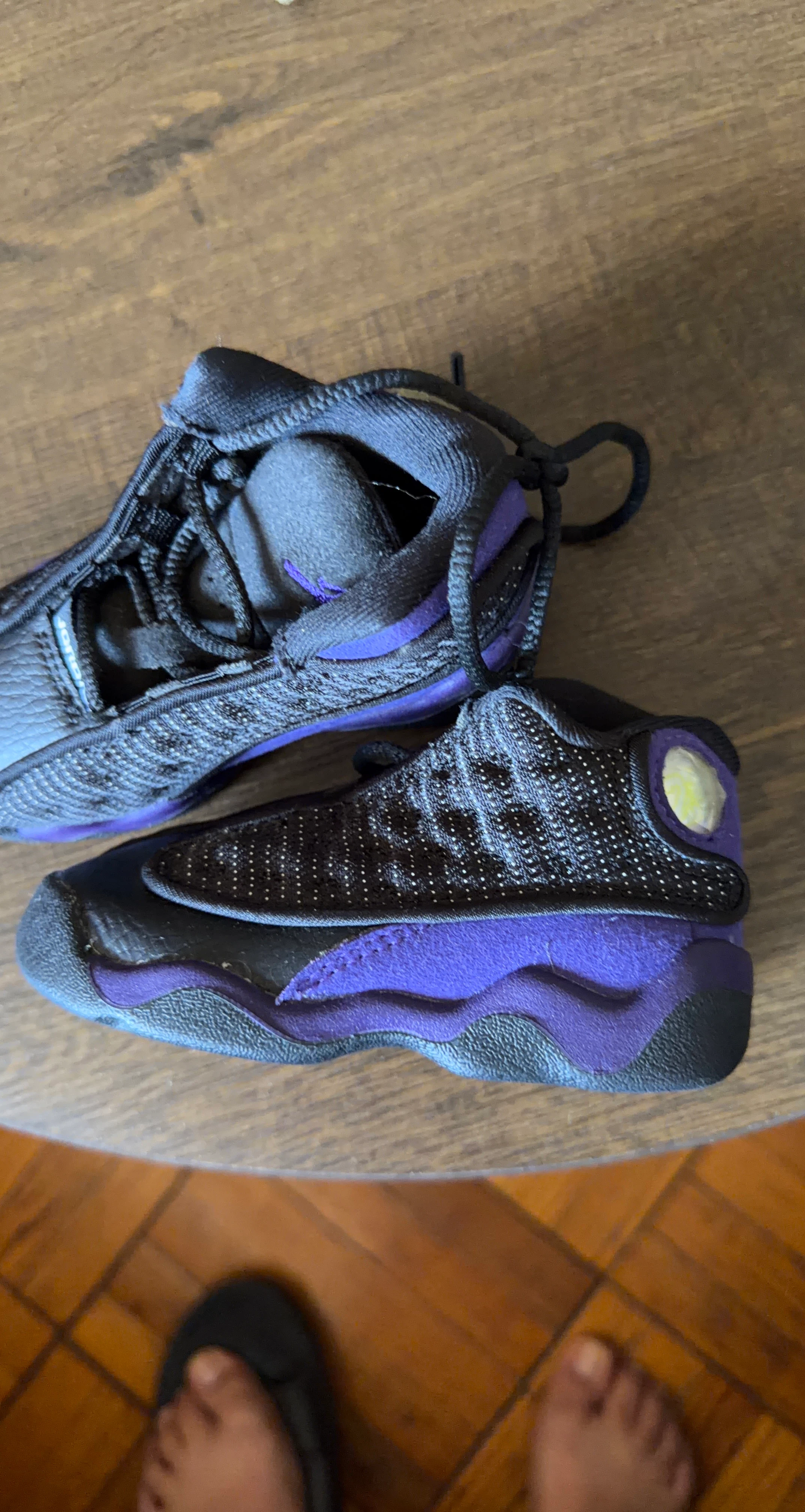 Nike Jordan 13 Retro Black and Purple Sneakers