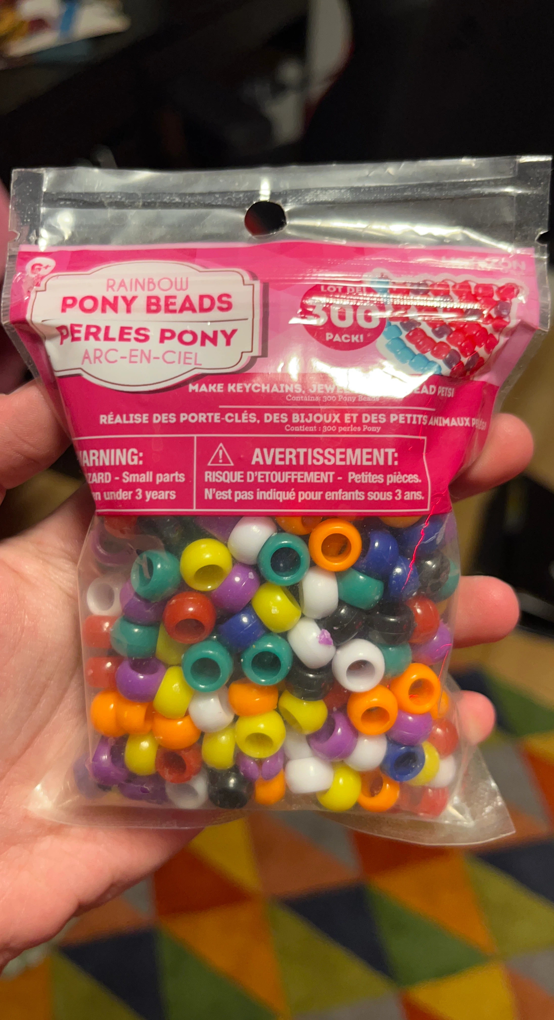 Rainbow Pony Beads 300 Pack