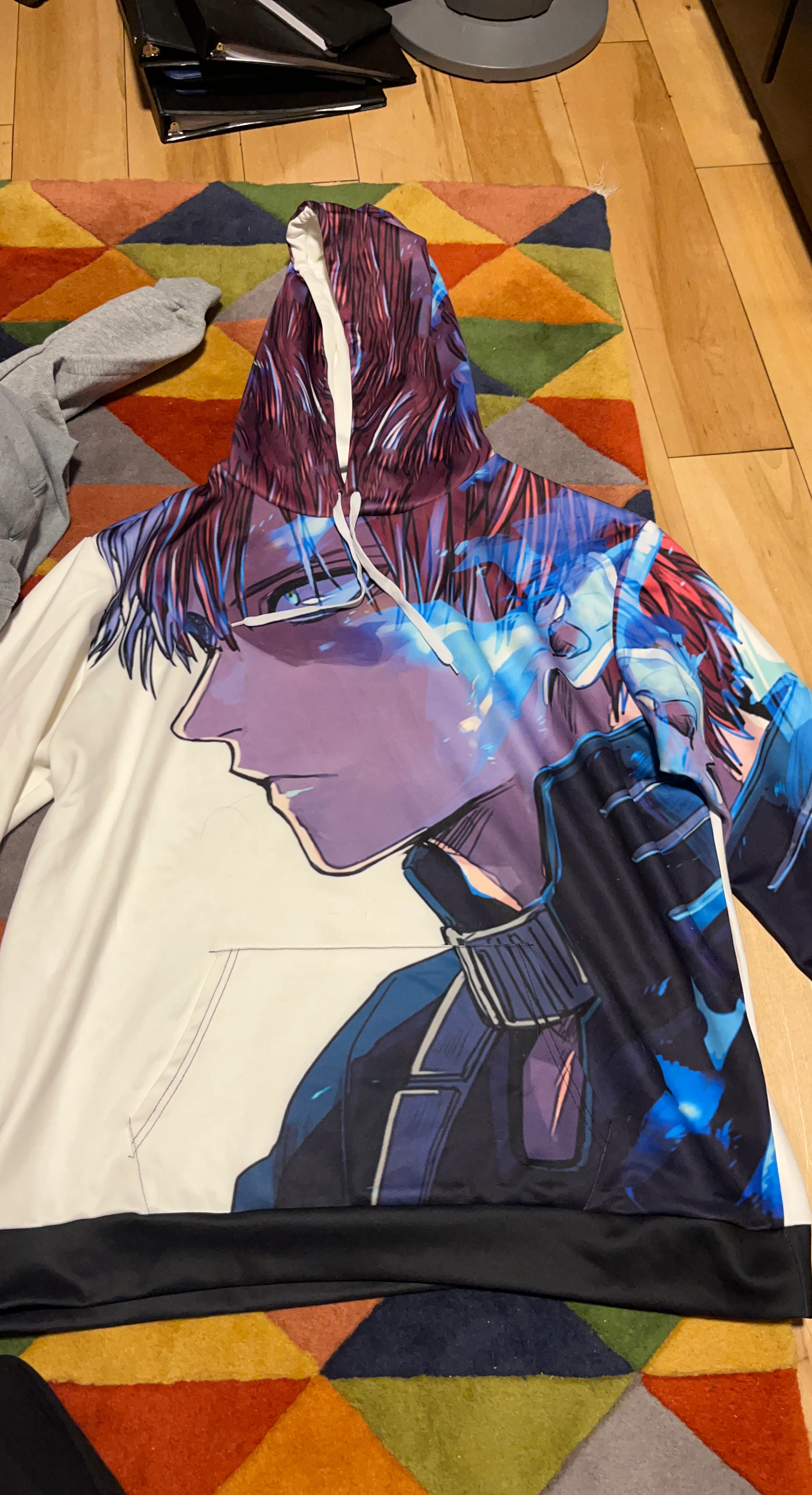 (MHA) Anime-style graphic hoodie