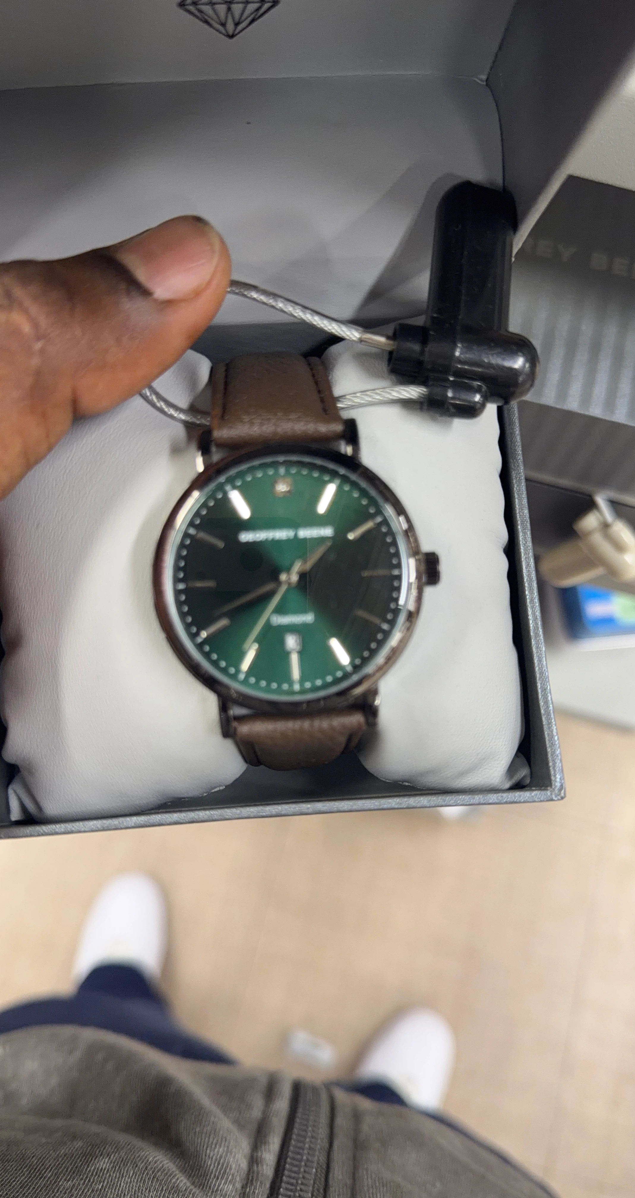 Geoffrey Beene Men's Green Dial Watch