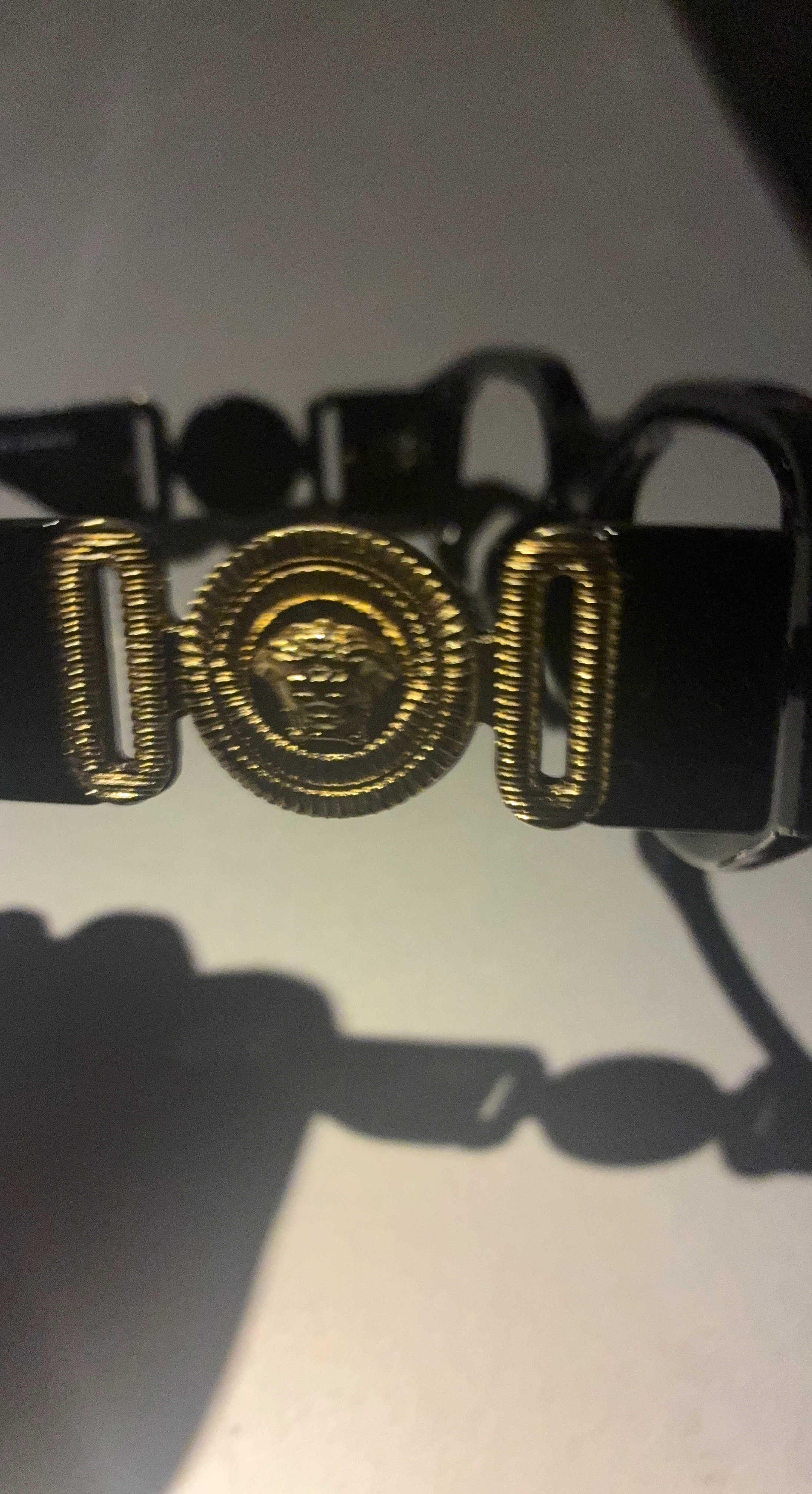 Versace Medusa Black and Gold Bracelet