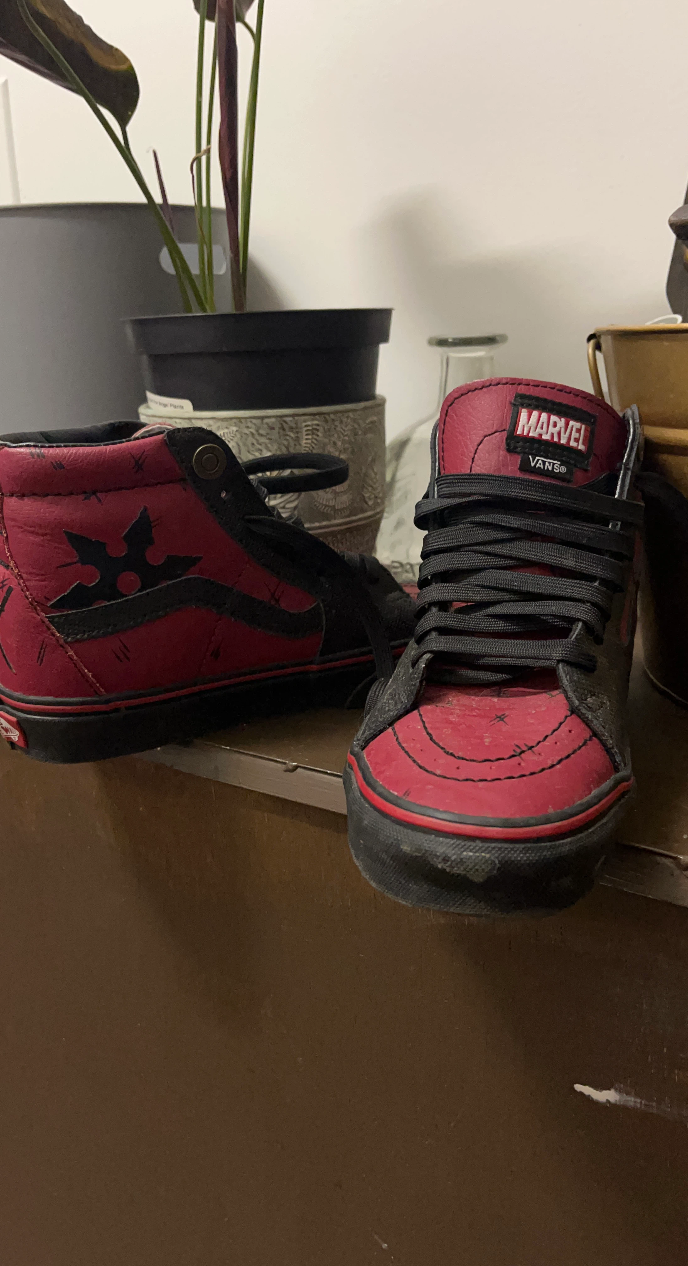 Marvel x Vans Sk8-Hi Shoes Red and Black