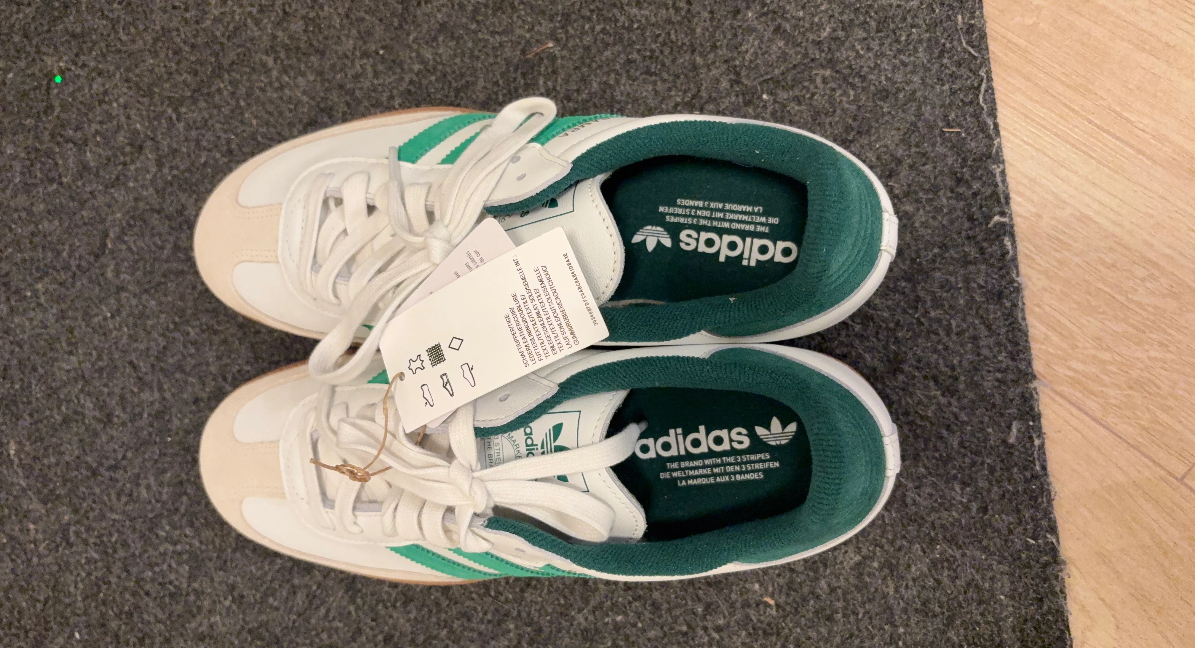 Adidas Samba OG White Green Size 9.5 US - photo 3