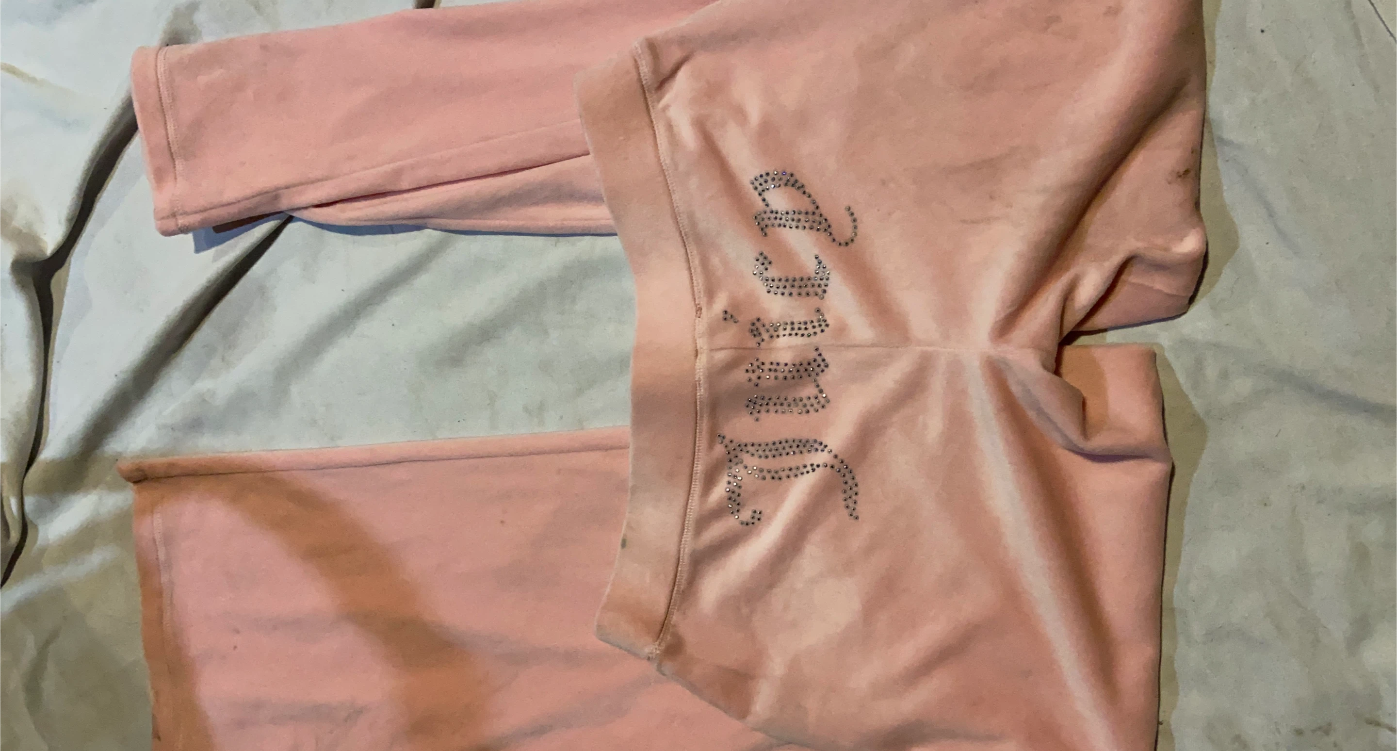 Juicy Couture Pink Velour Pants size medium