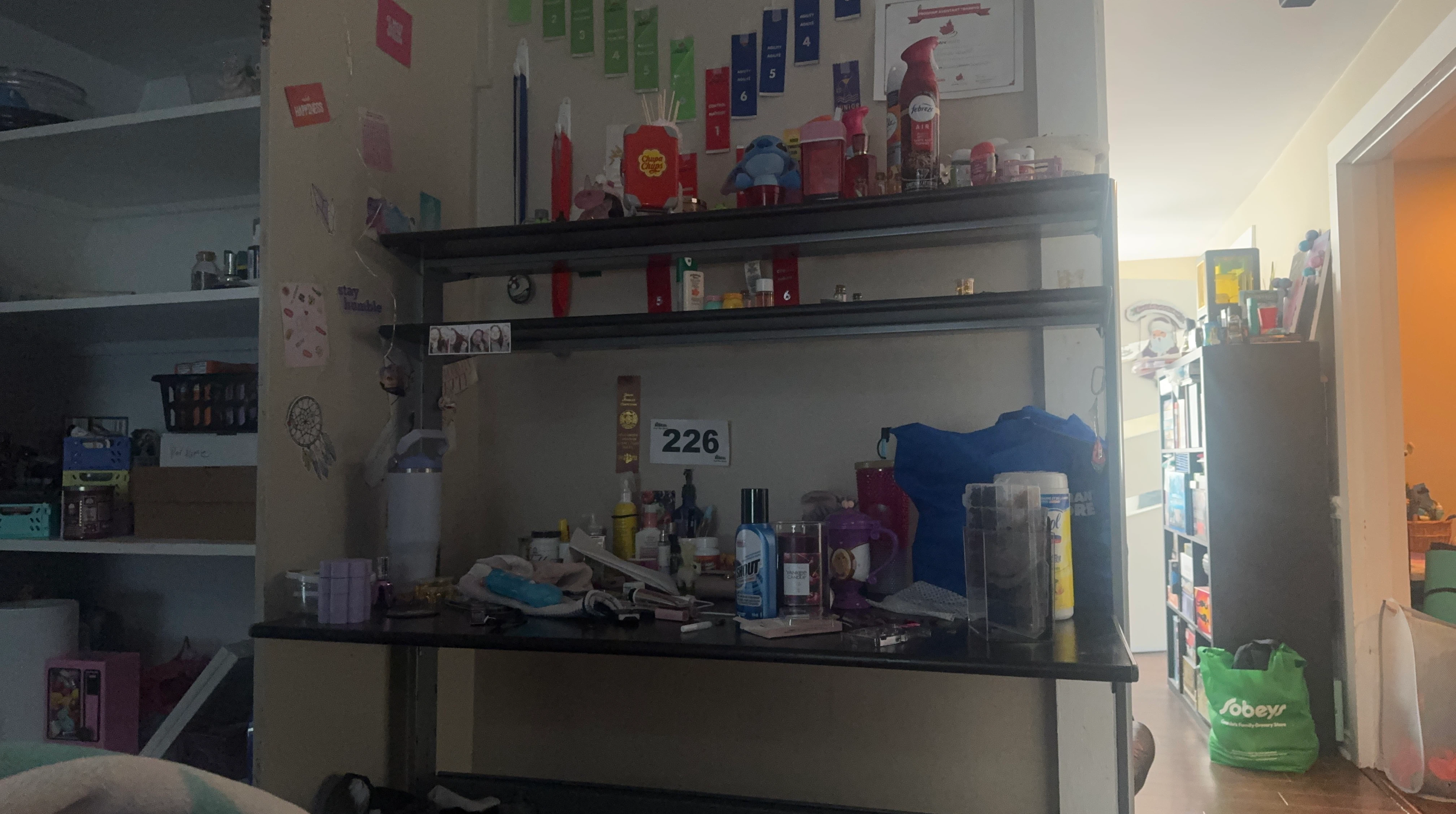 Metal Frame Desk with Shelving