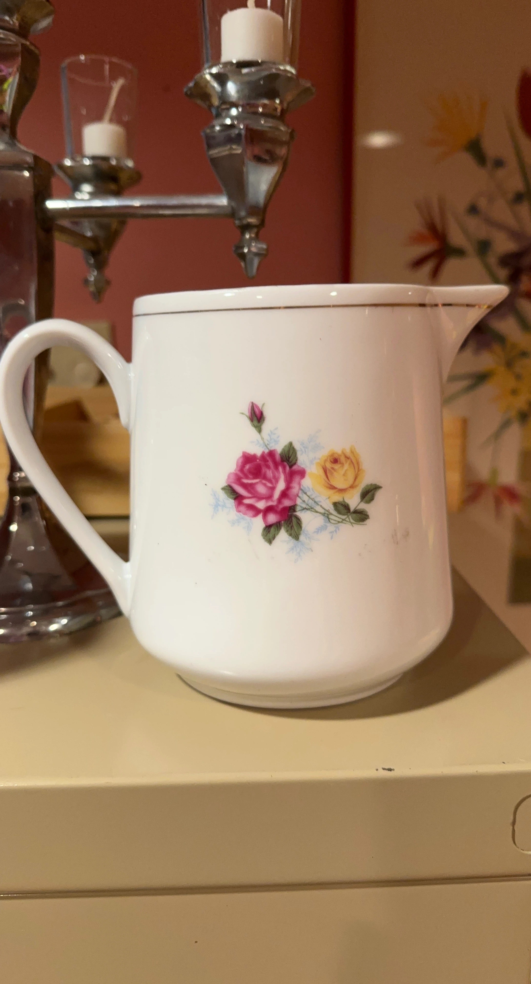 Floral Porcelain Creamer Jug