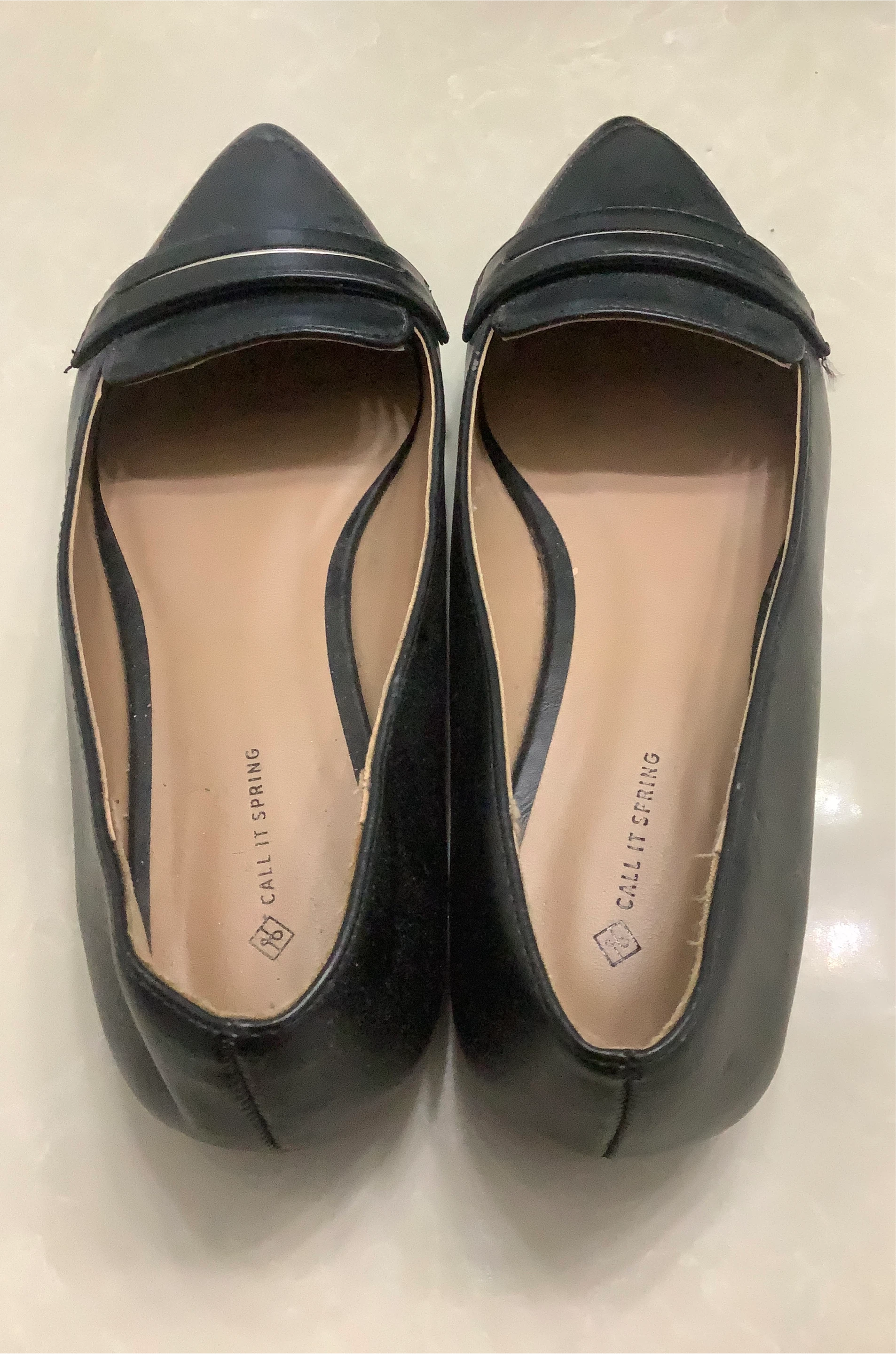 Call It Spring Black Pointed Flats