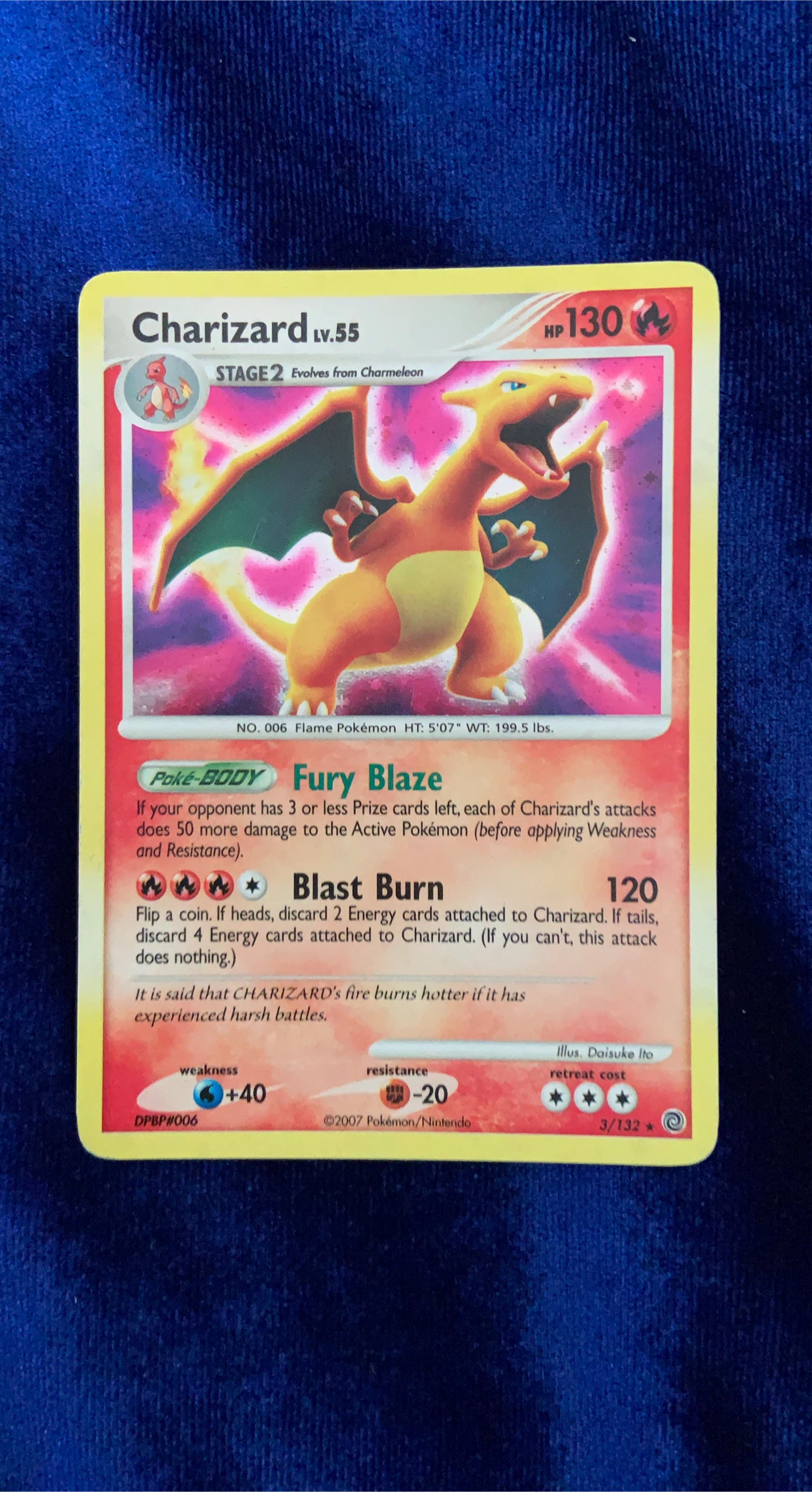 Charizard LV.55/HP-130 Pokemon Card 3/132