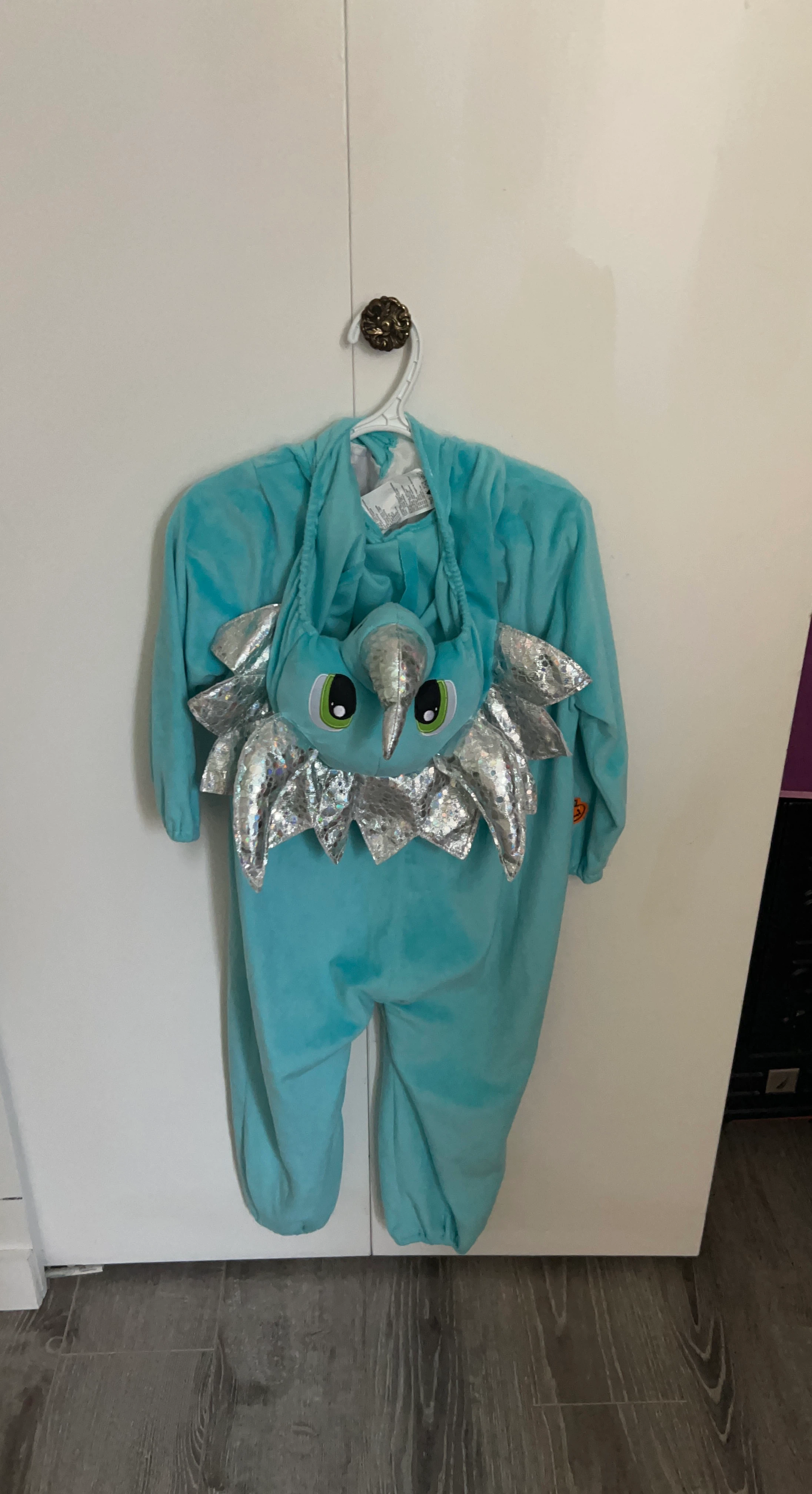 Kids Dinosaur Costume Teal Size 3-4T