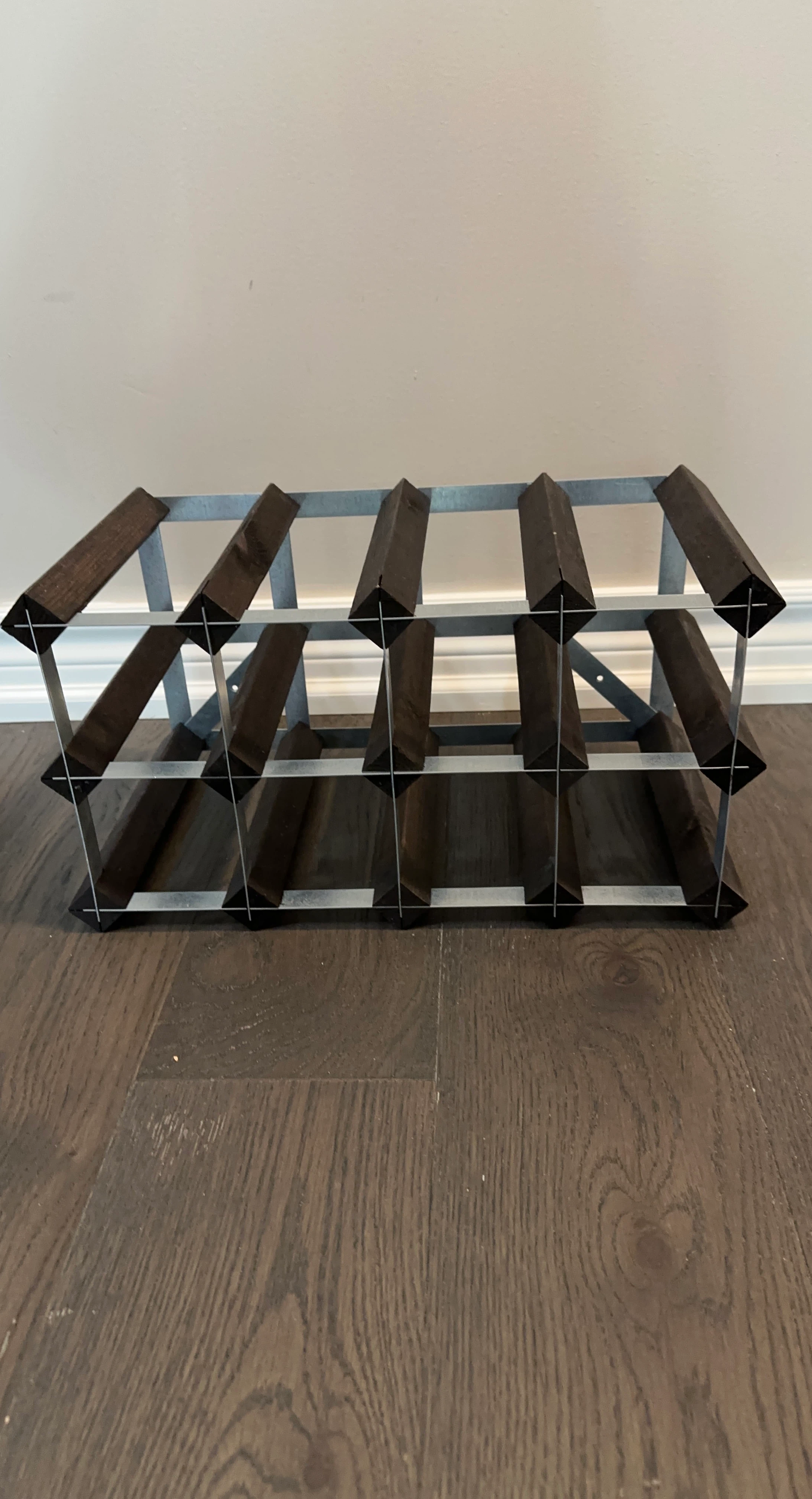 Wooden and Metal Wine Rack