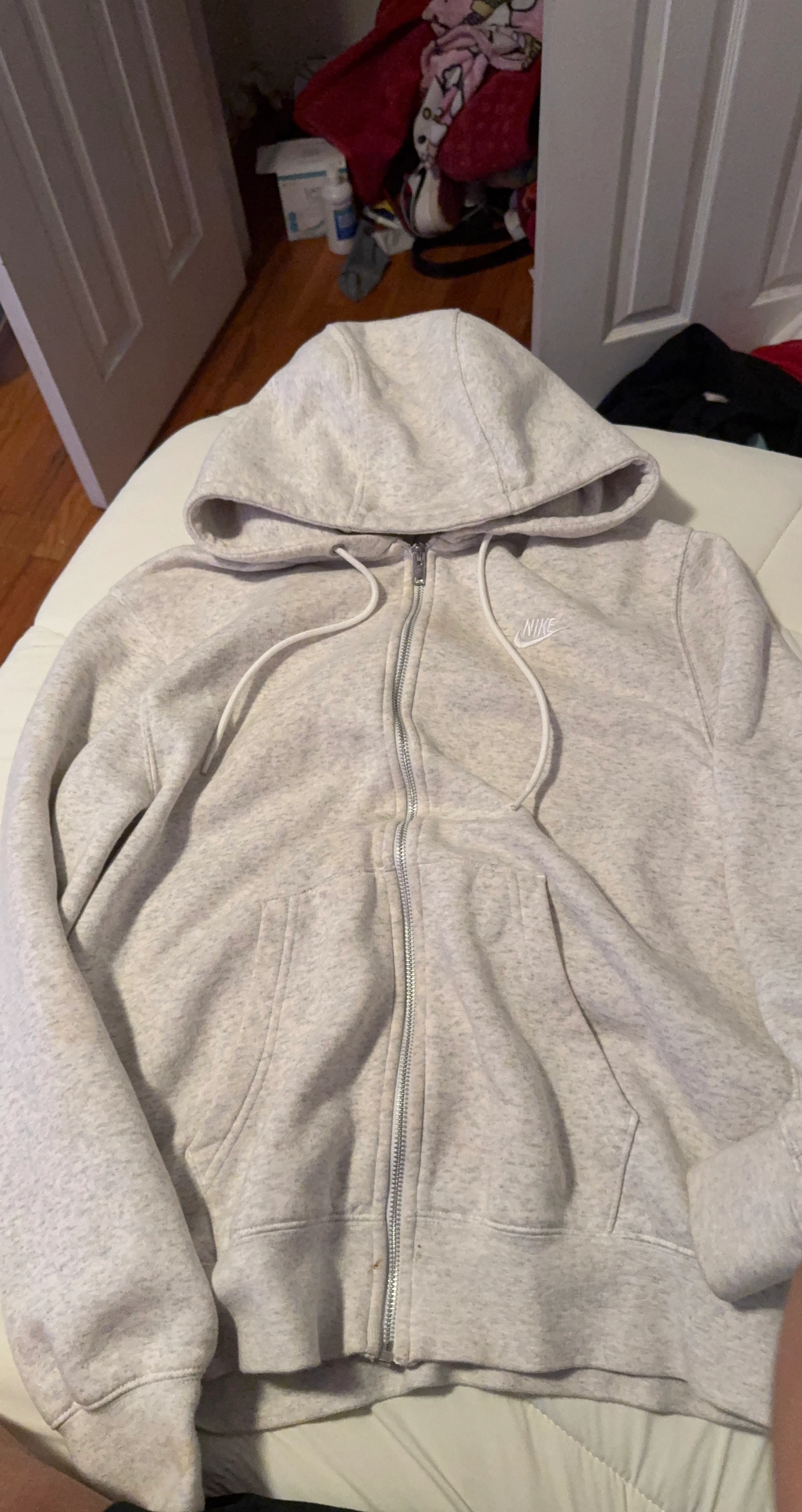 Nike Zip-Up Hoodie Light Grey