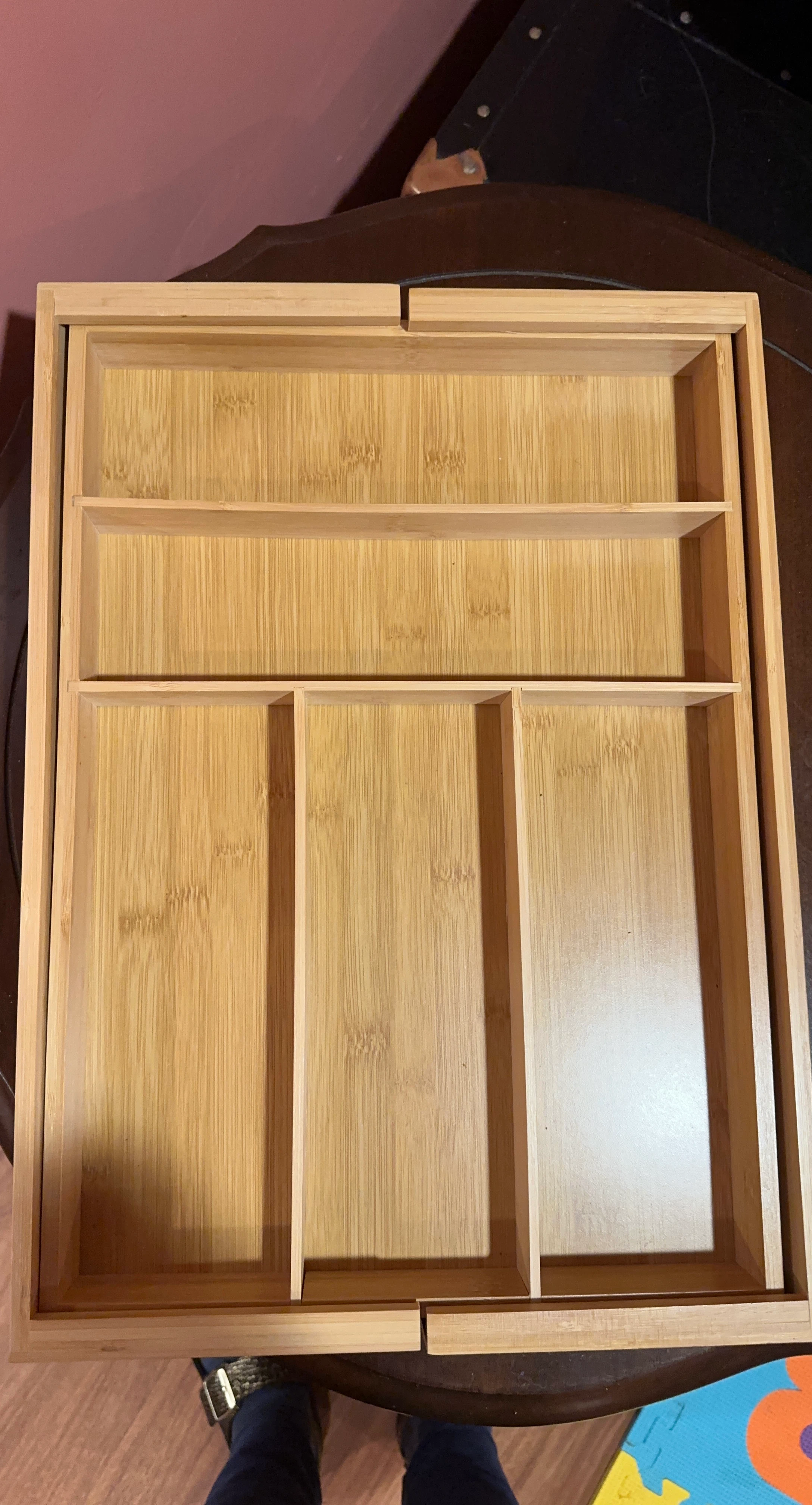 Expandable Bamboo Cutlery Drawer Organizer