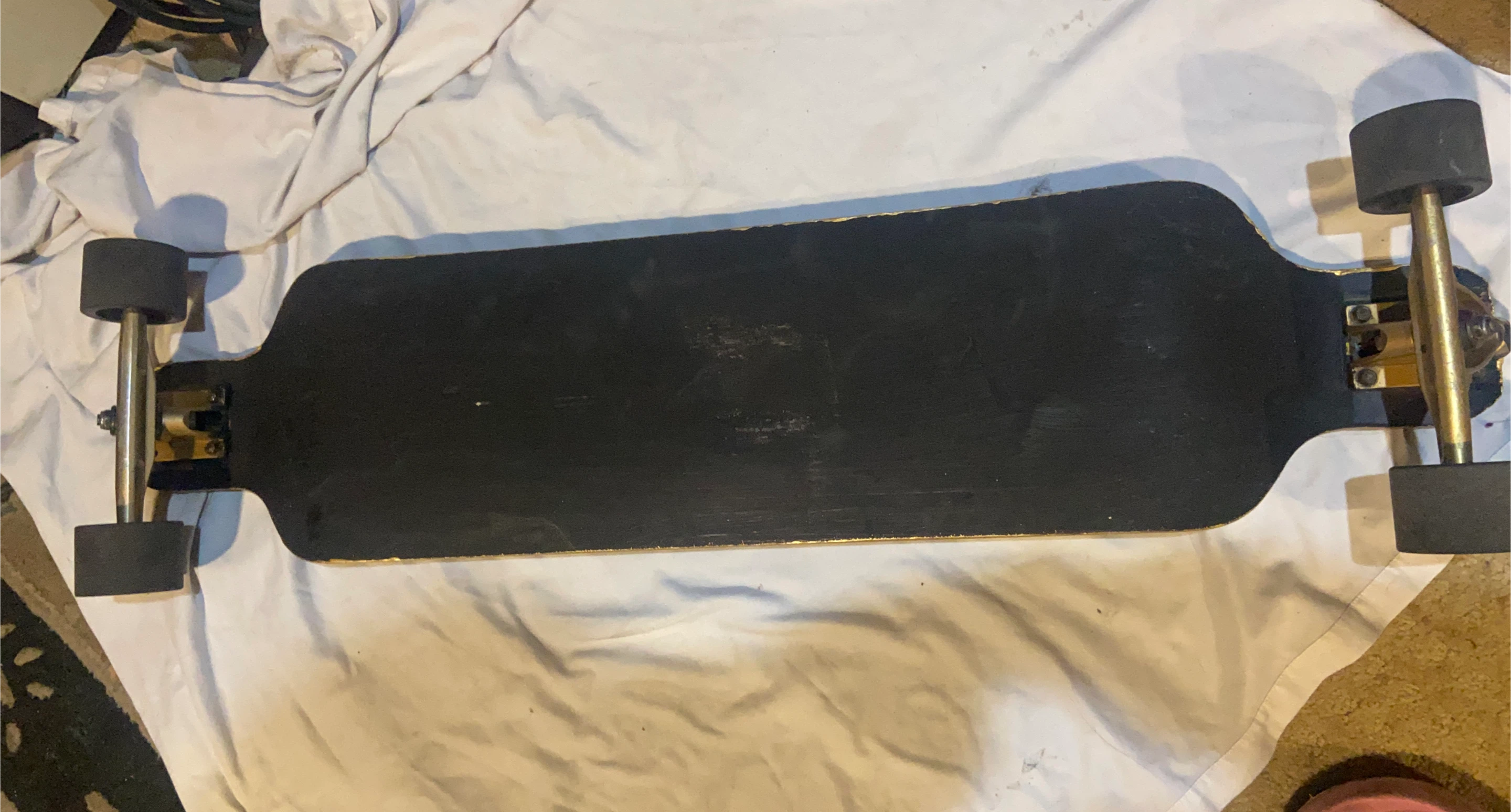 Black longboard skateboard