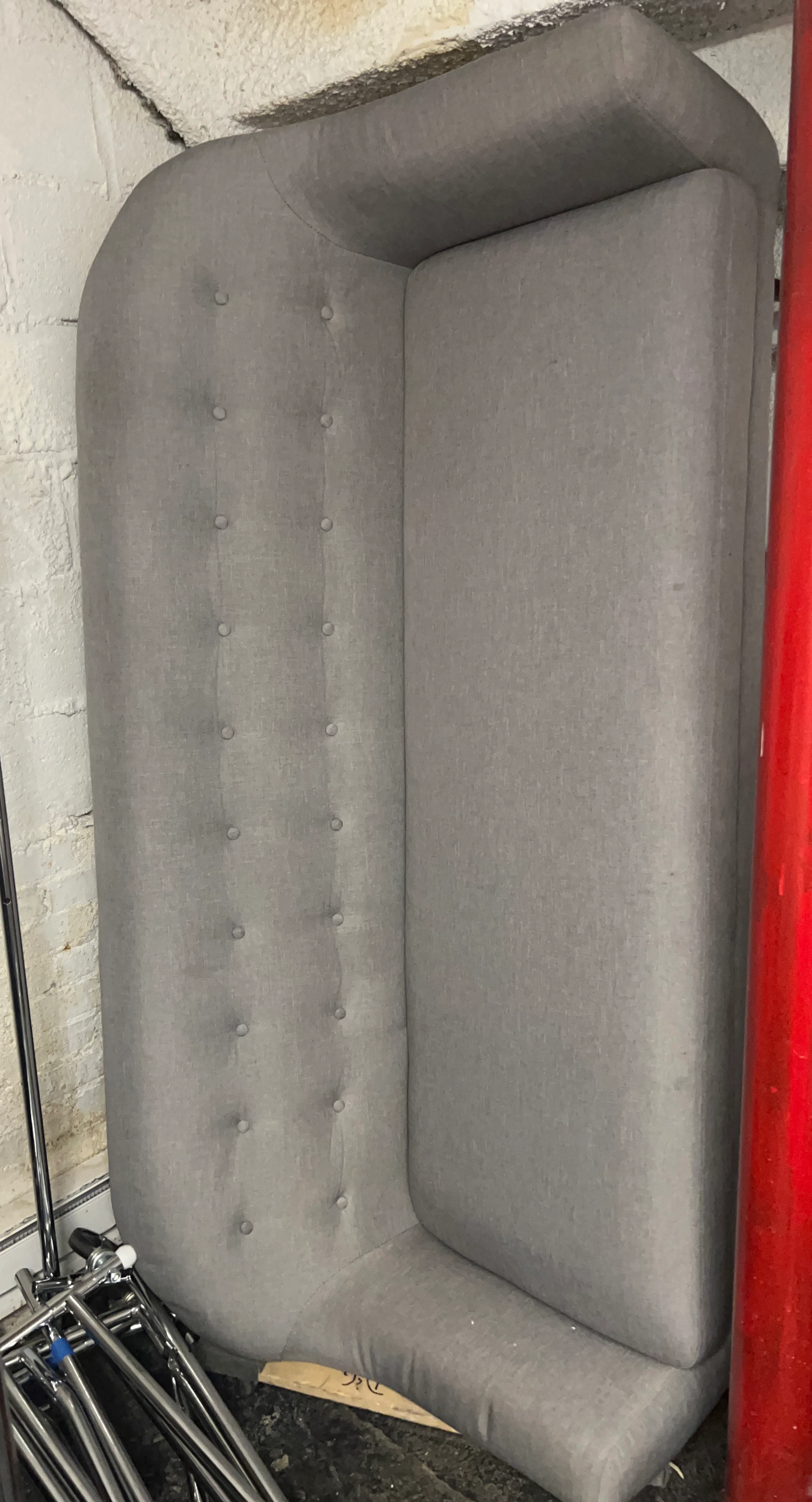 Gray Upholstered Tufted Sofa in Manhattan, NY