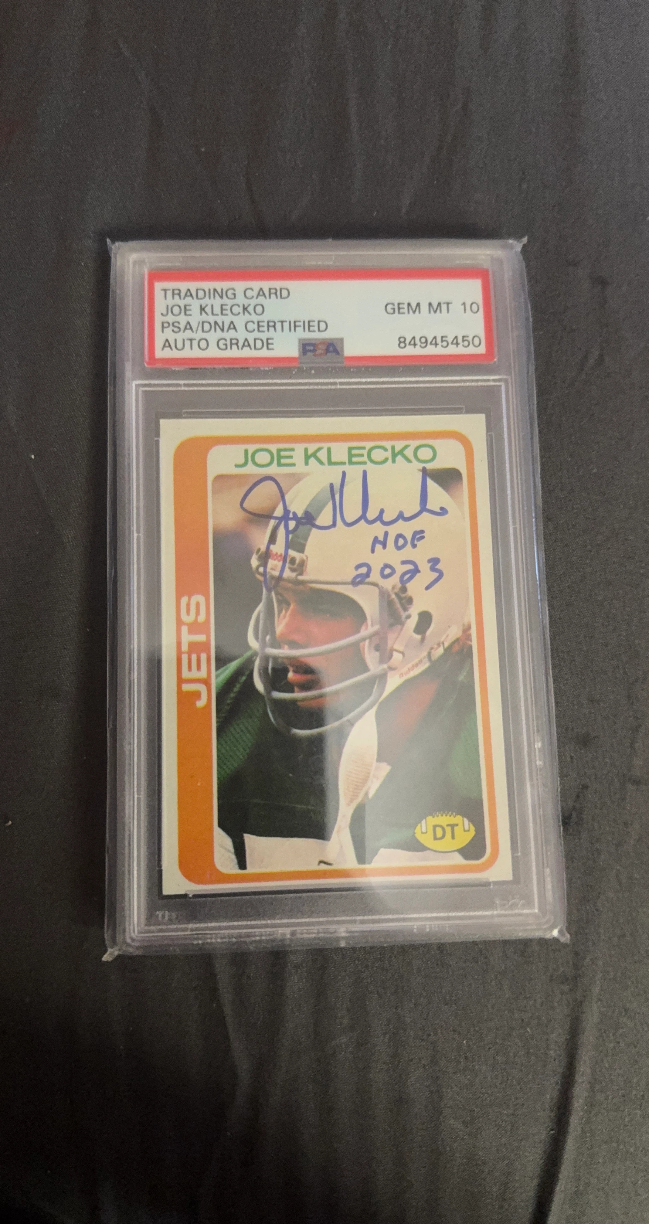 Joe Klecko PSA Gem Mt 10 Autographed Trading Card