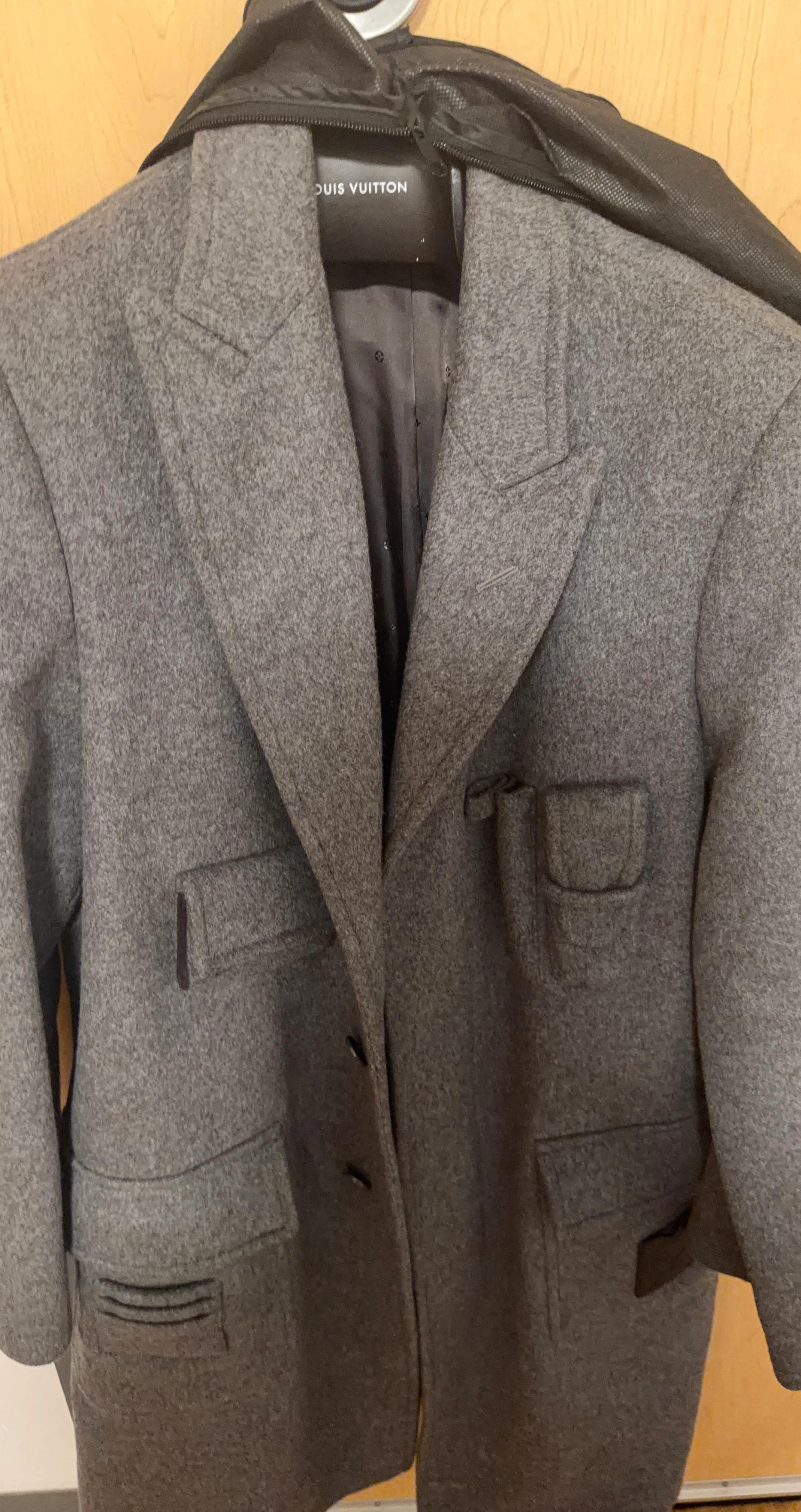 Louis Vuitton Grey Wool Coat