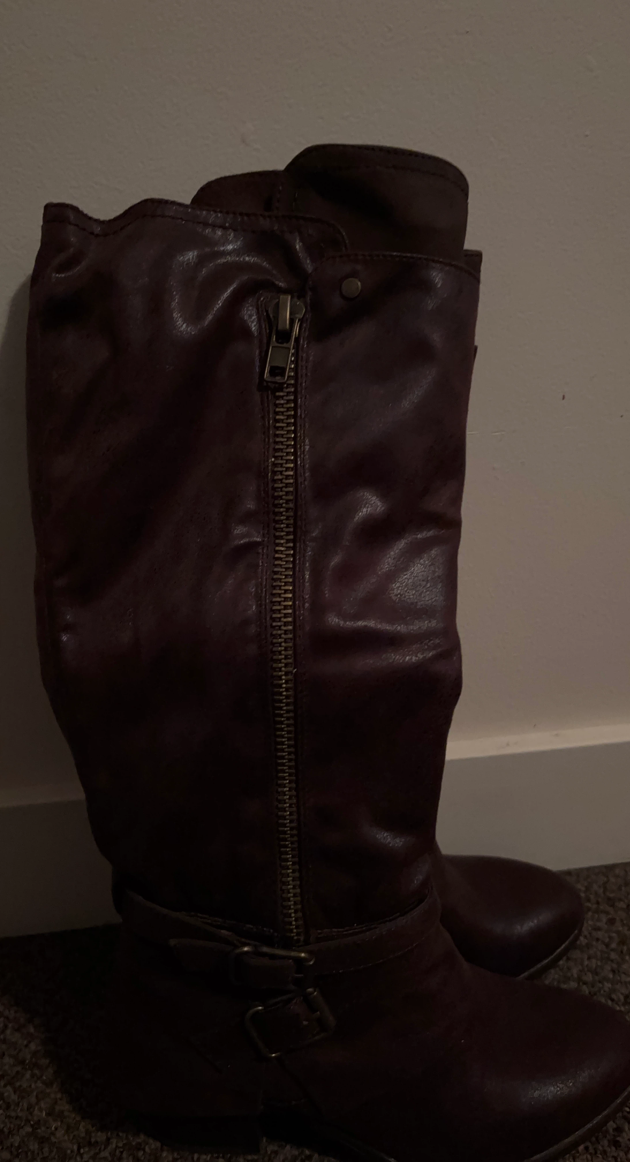 Dark Brown Knee-High Boots