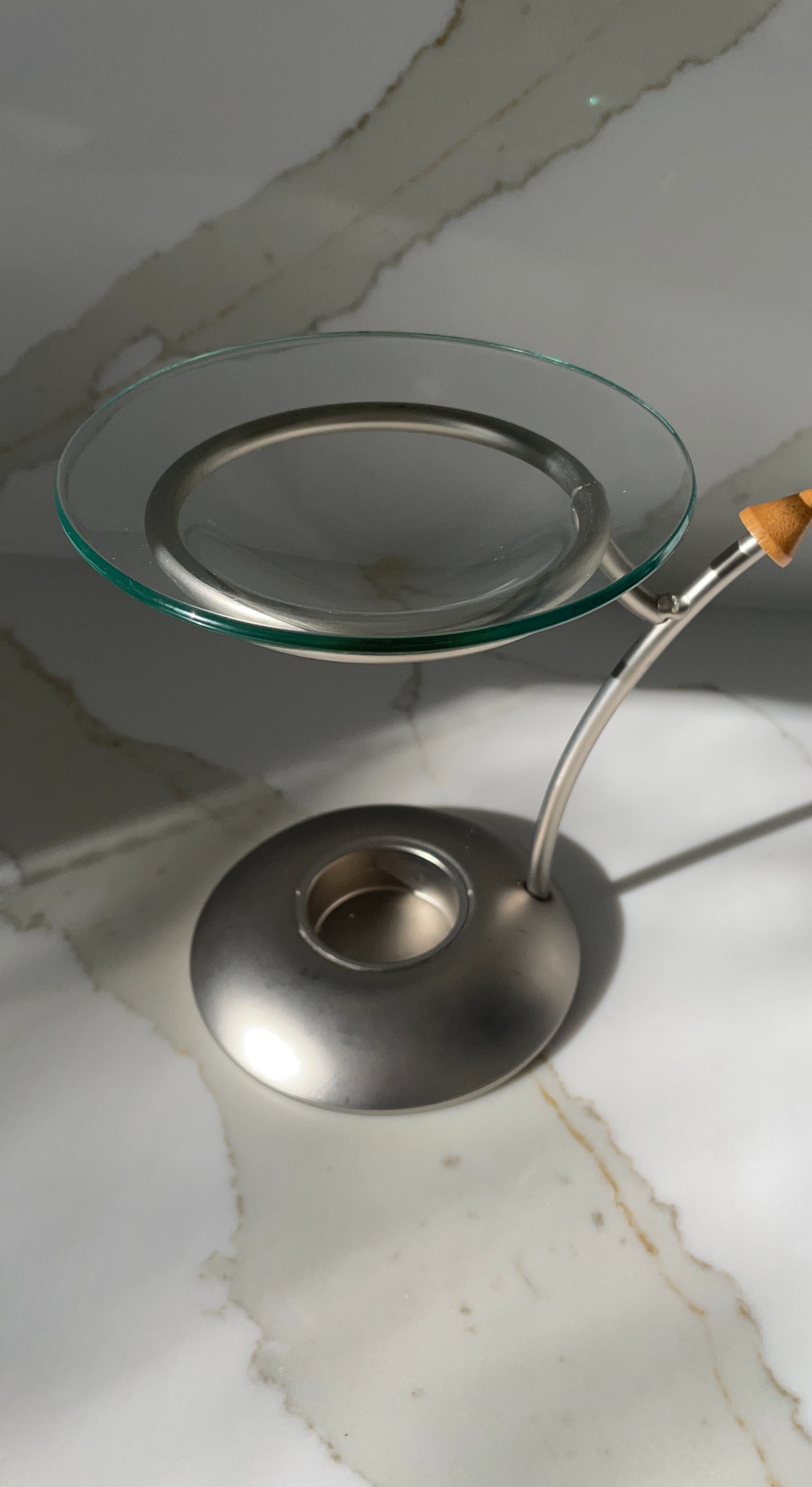Glass and Metal Oil Warmer