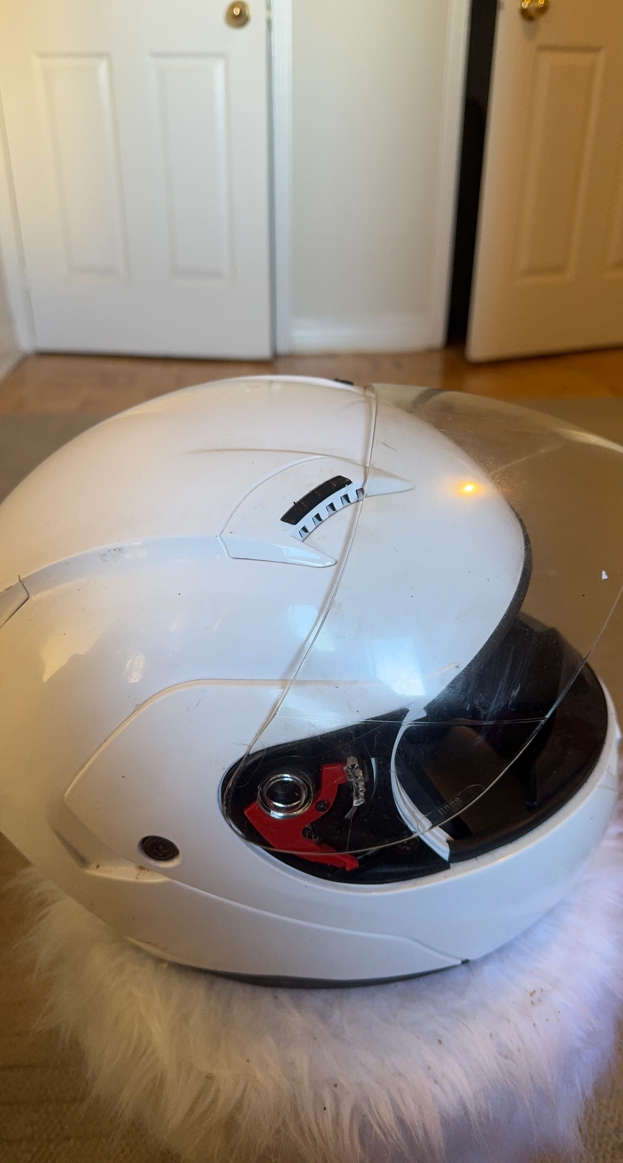 Emmo White Motorcycle Helmet