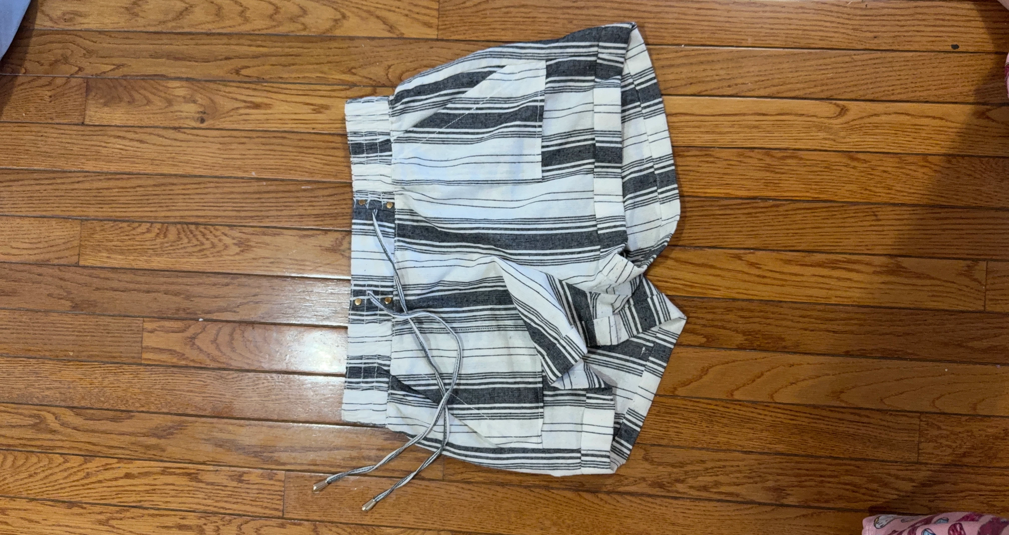 Striped Drawstring Shorts