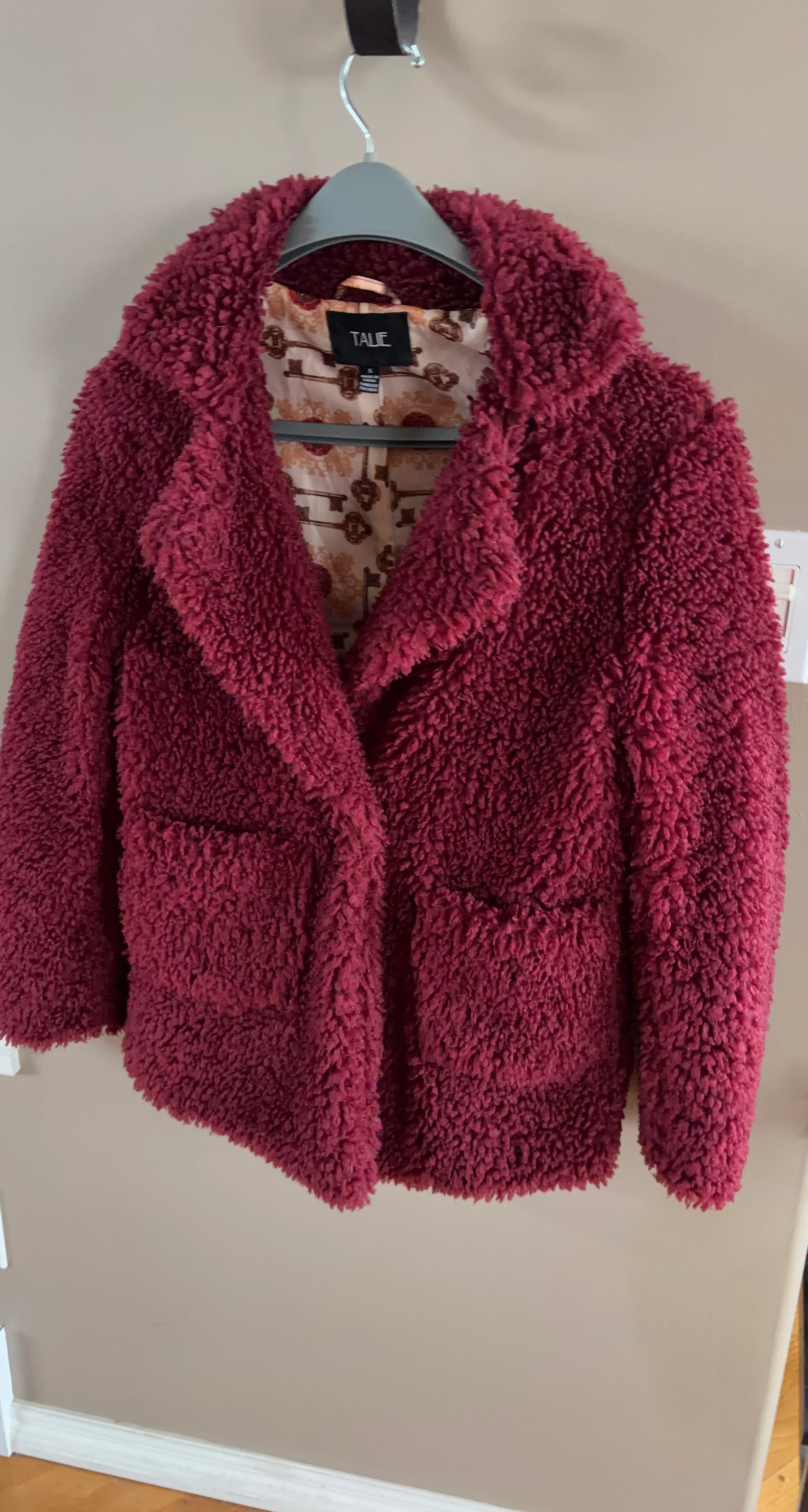 TALIE Burgundy Teddy Jacket