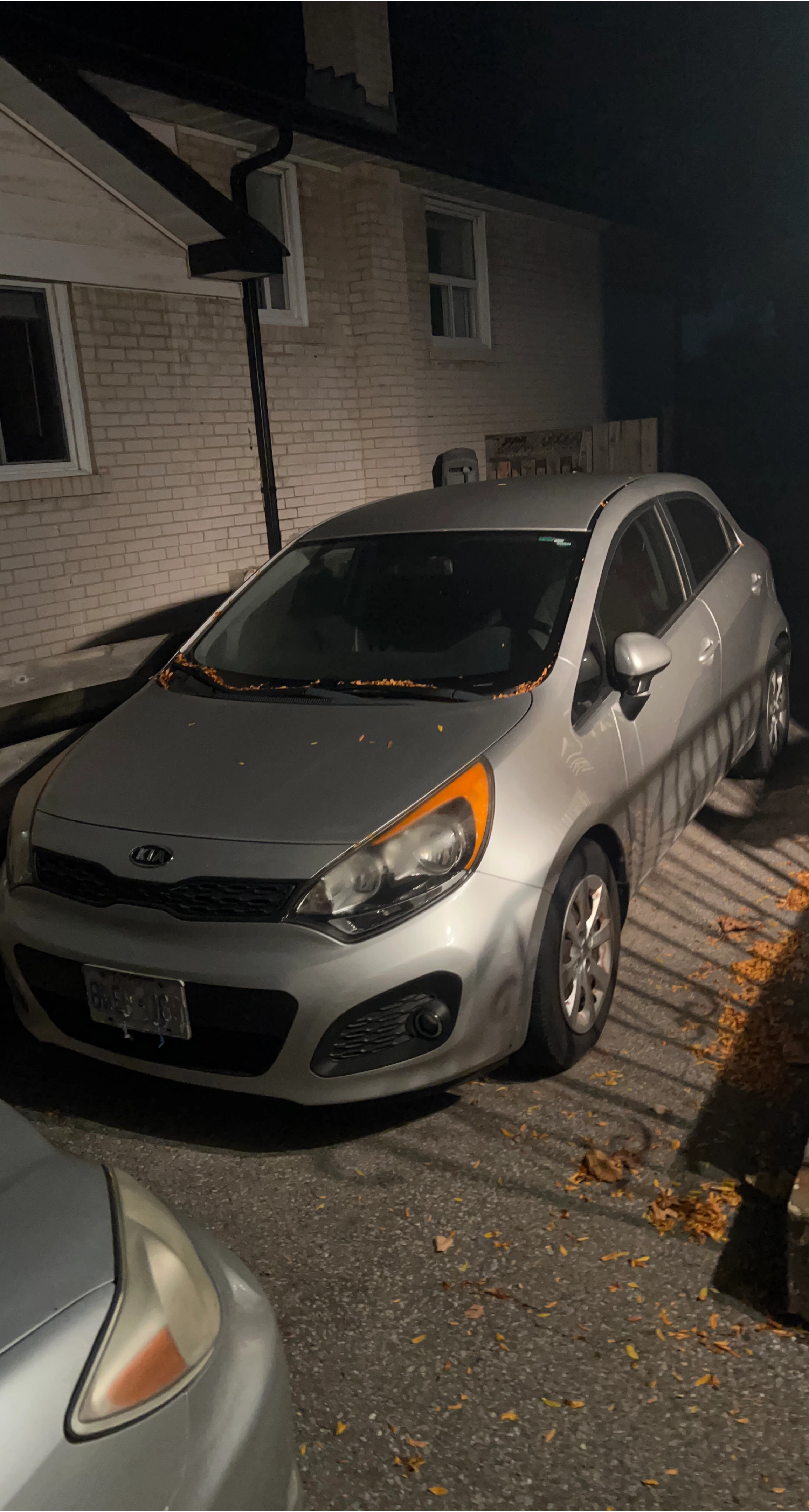 Silver Kia Rio