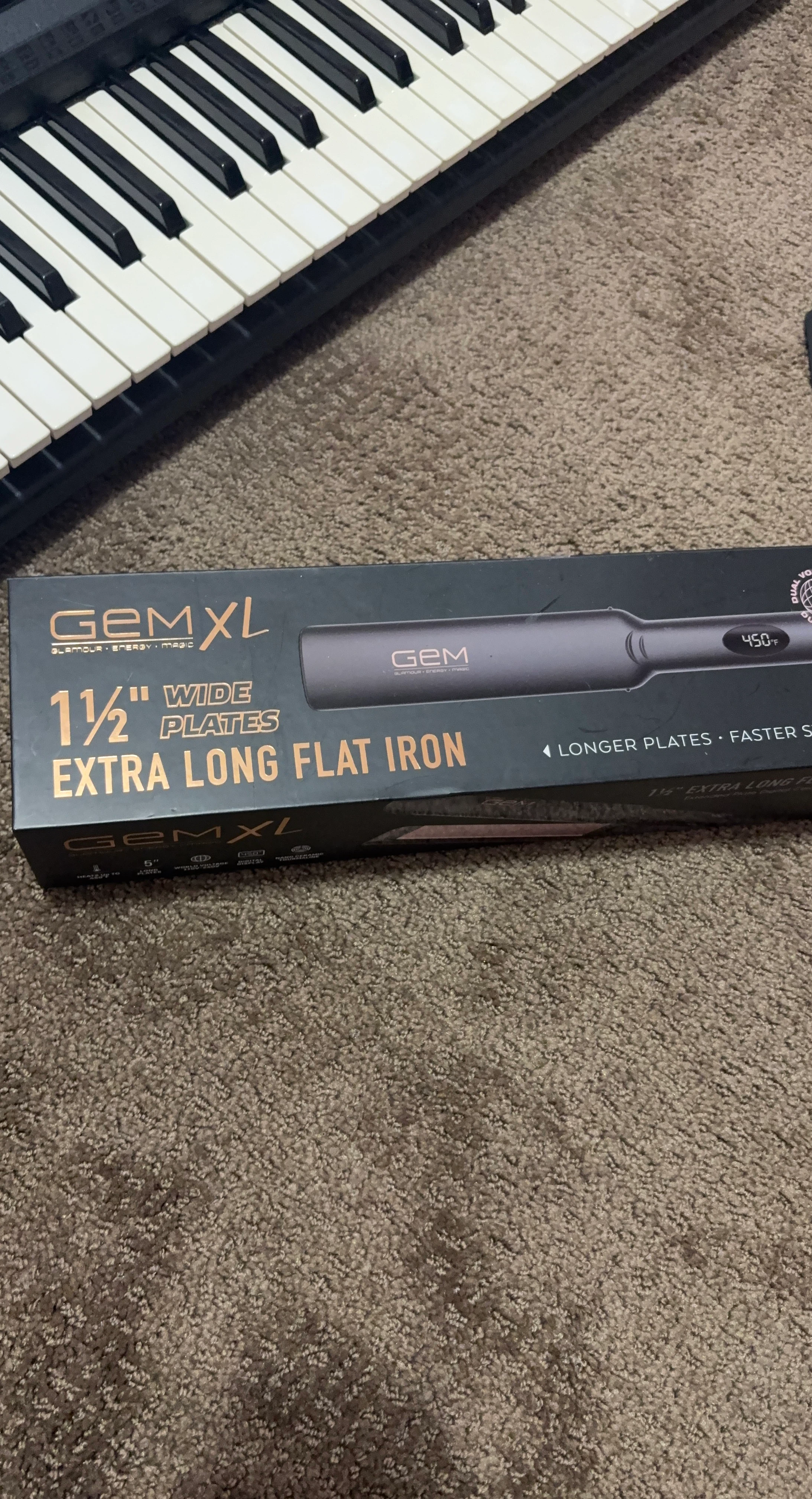 GeM XL 1.5" Extra Long Flat Iron