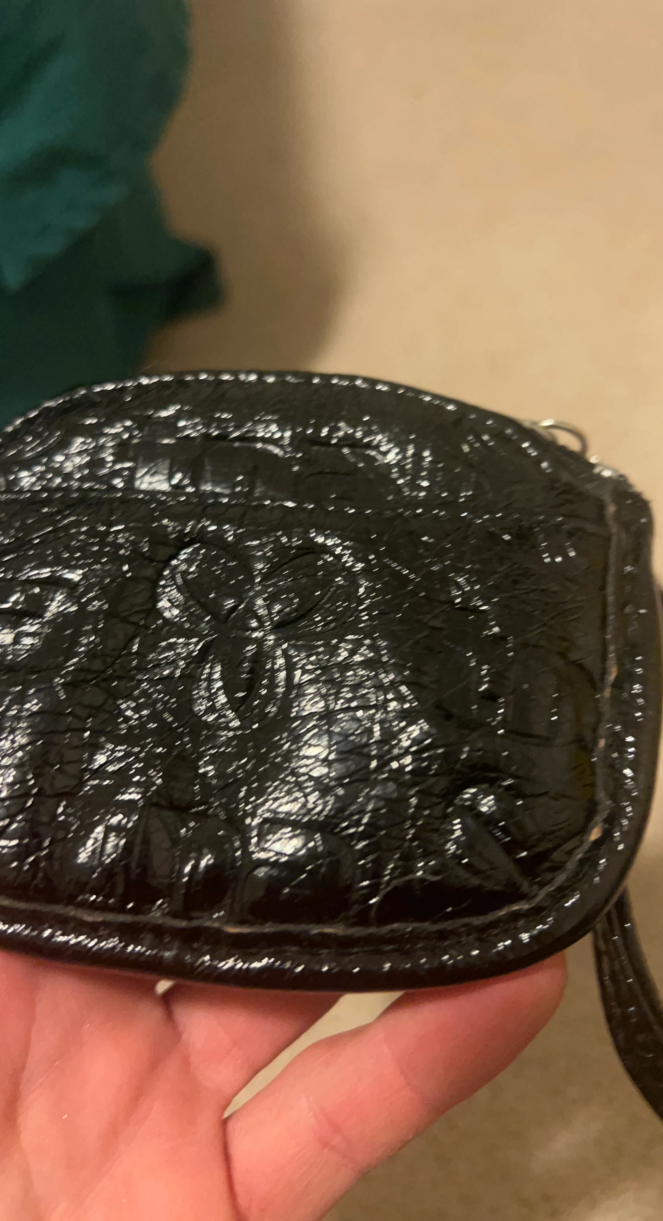 TNA Black Shiny Coin Purse