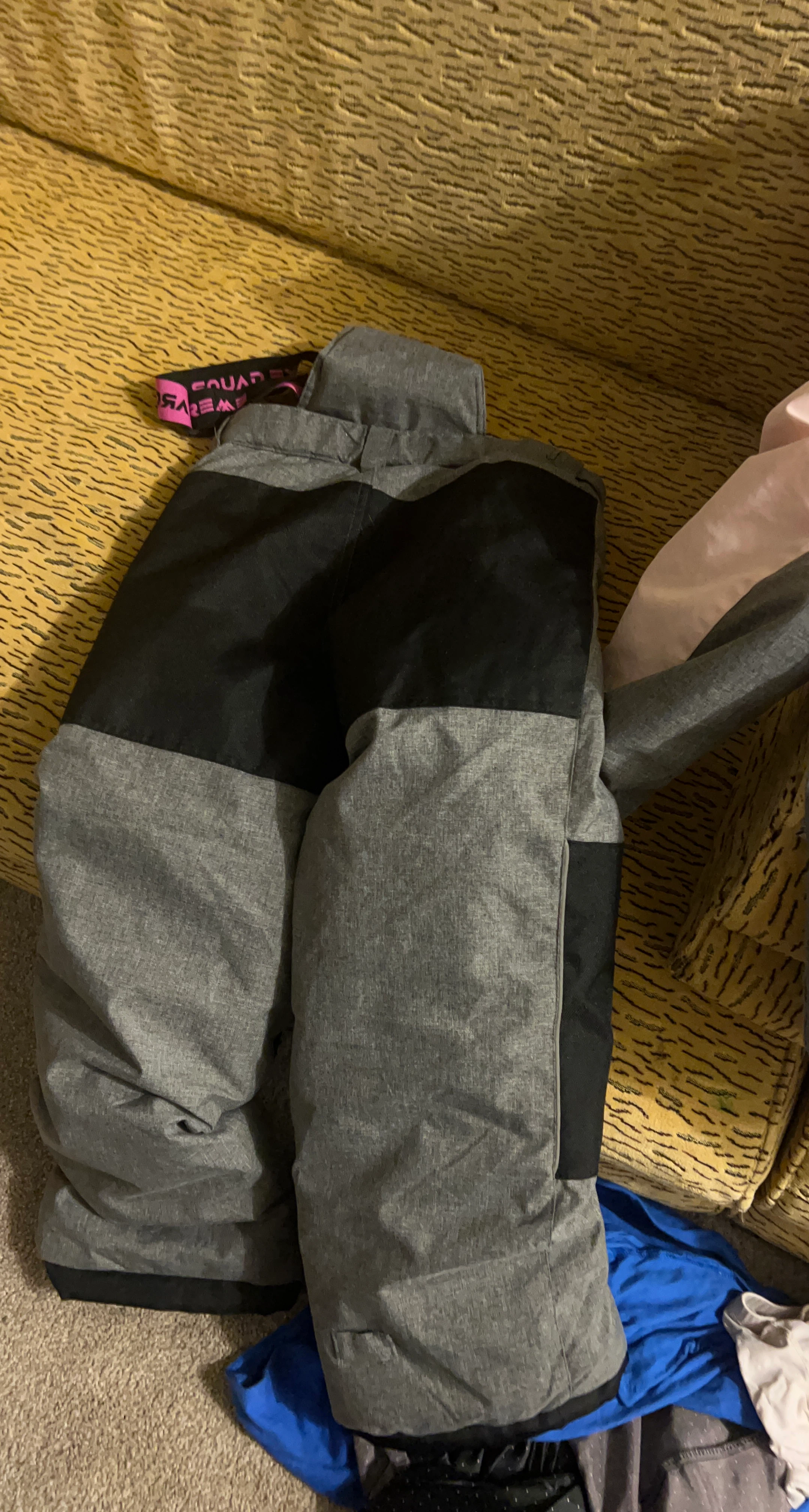 Squad Wear Snow Pants Grey and Black