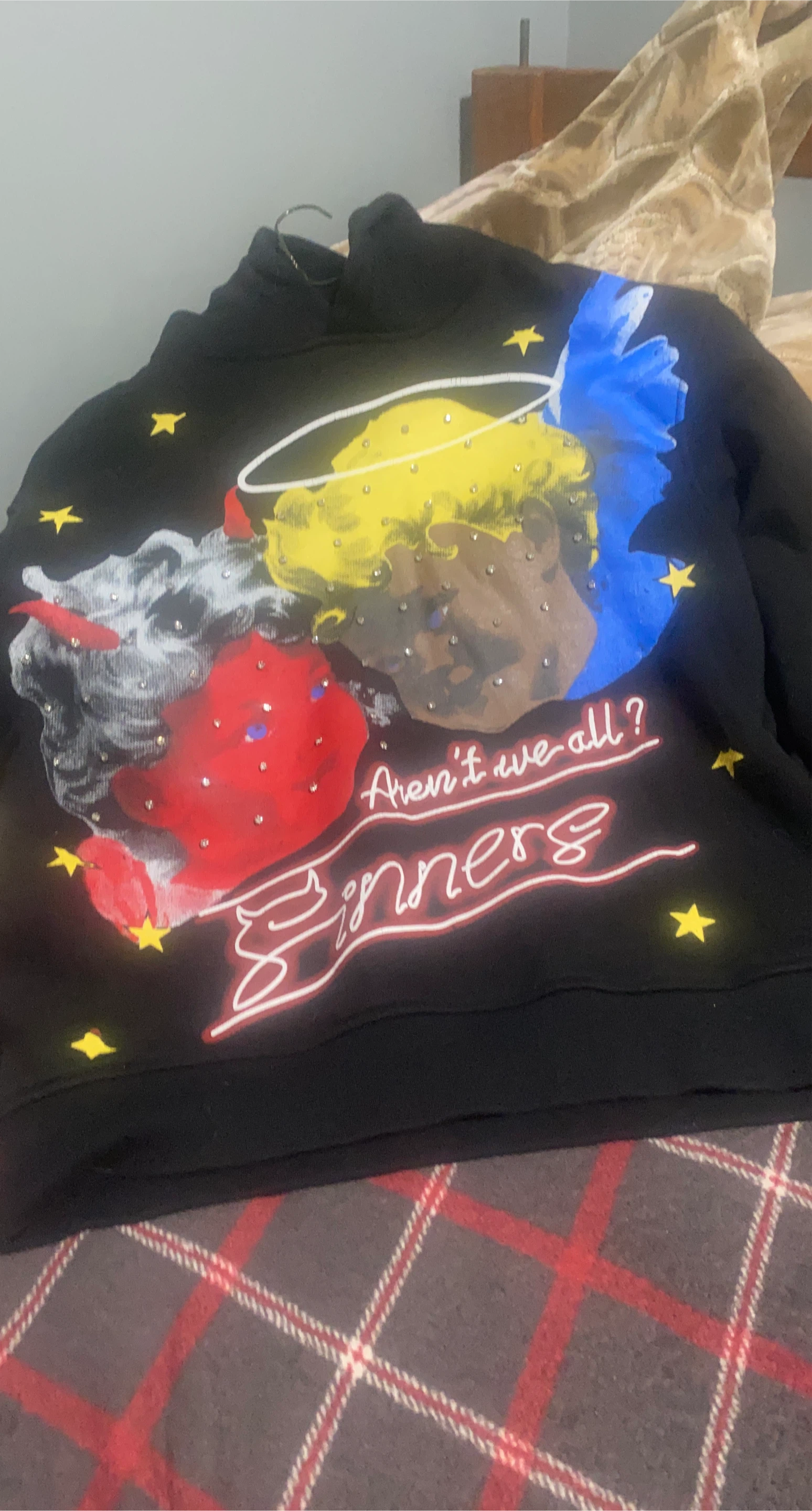 Black Graphic Hoodie