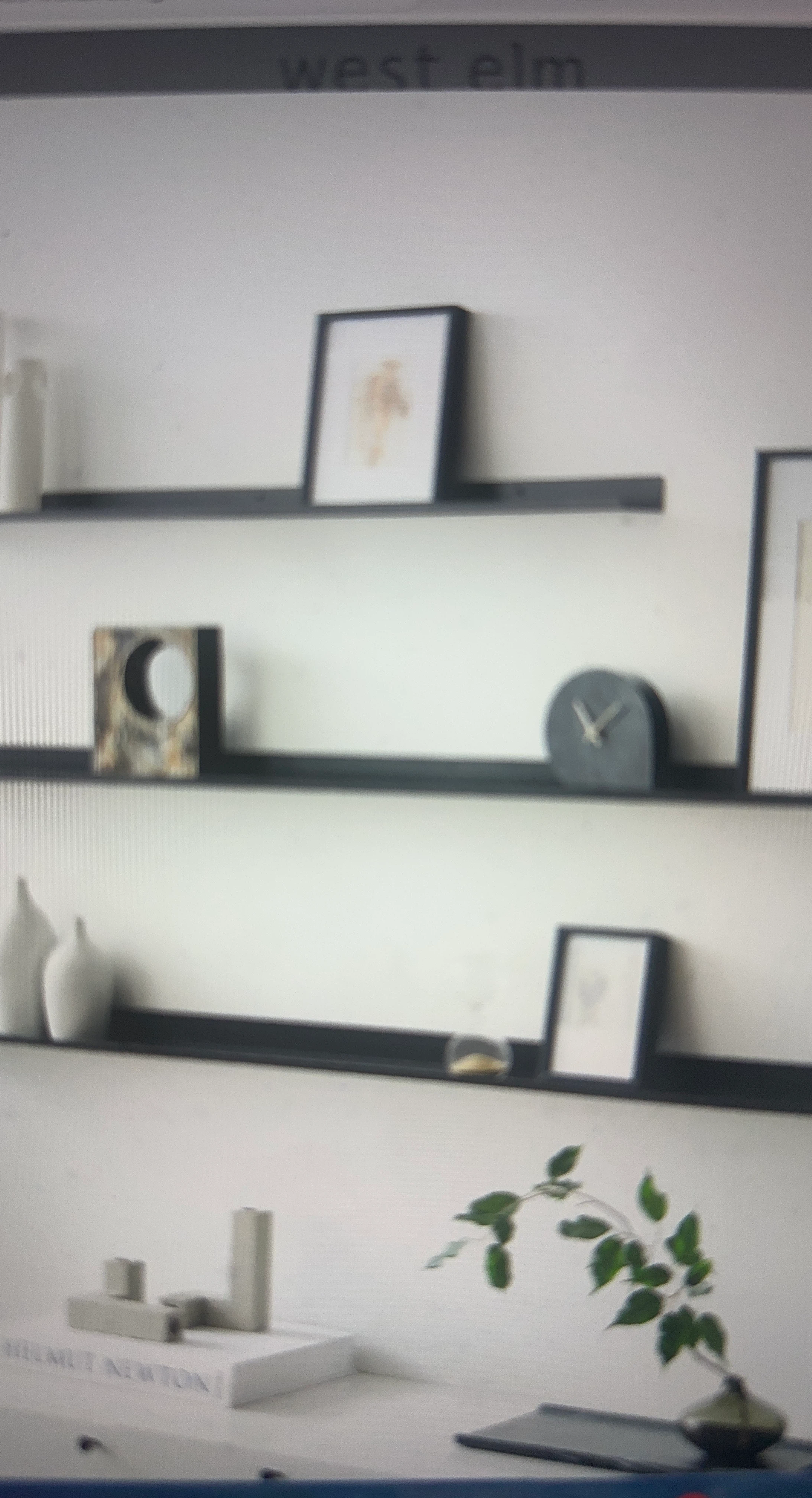 West Elm Floating Lines Metal Ledges (Brushed Nickel)