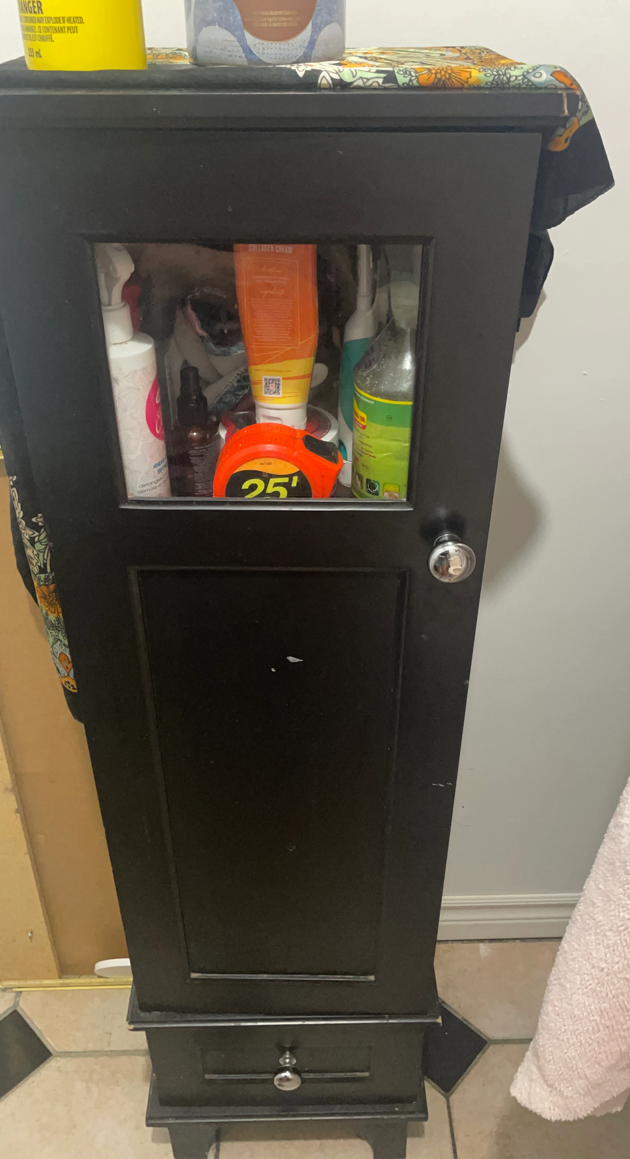 Black Bathroom Storage Cabinet