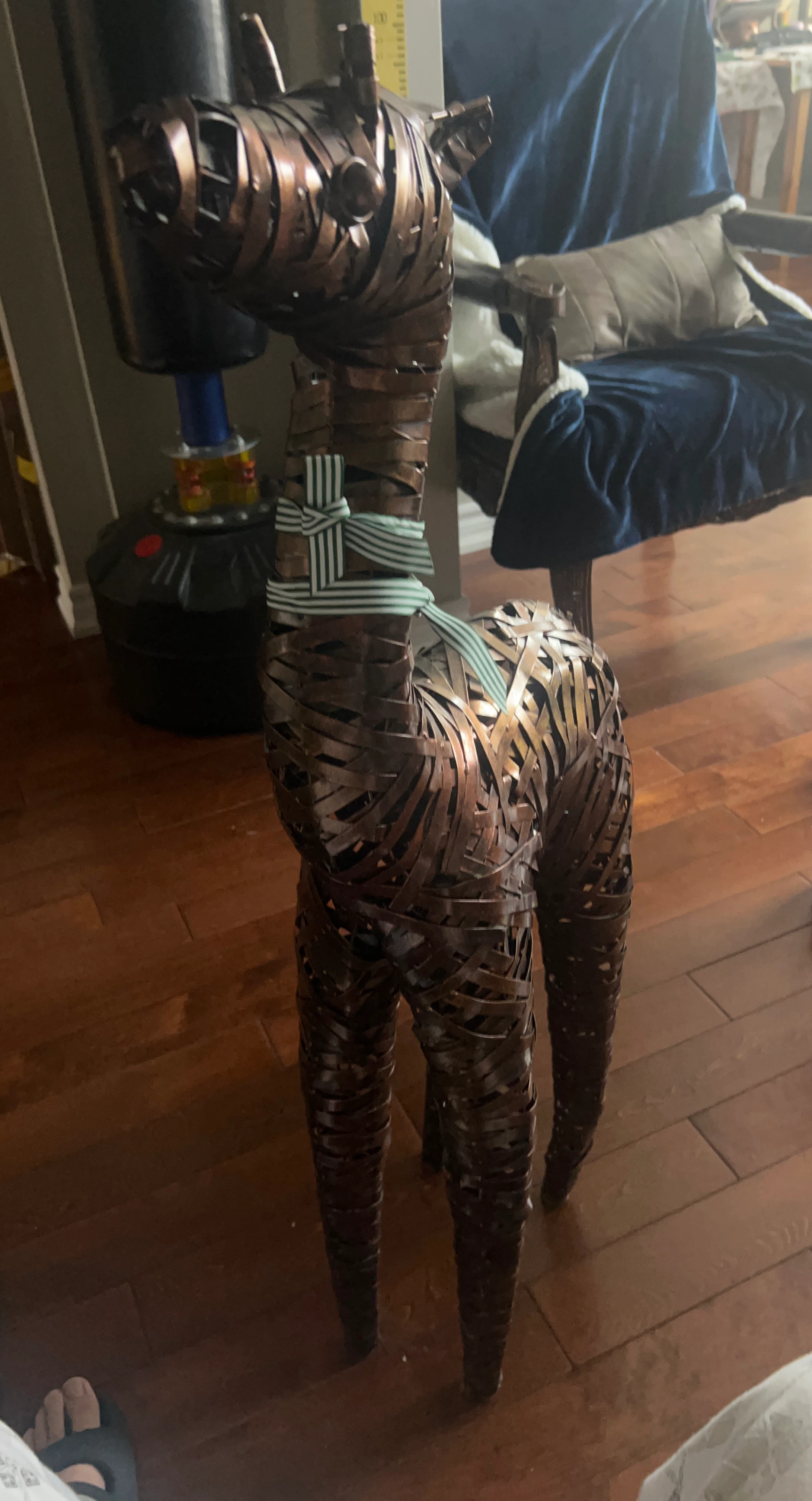 Decorative Metal Reindeer Statue