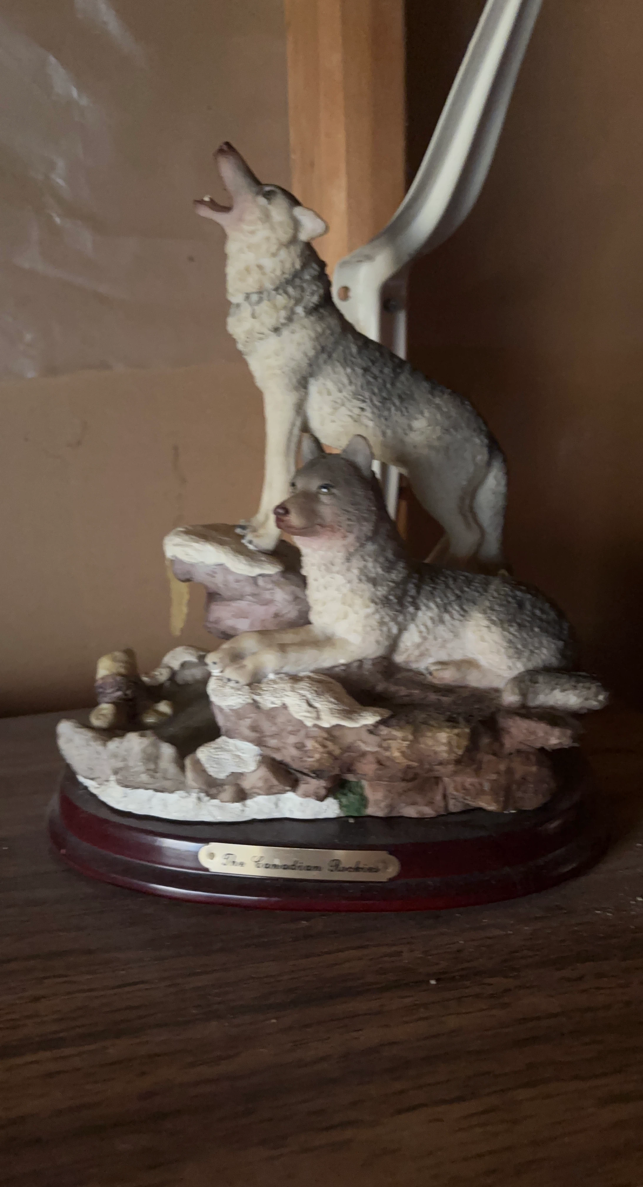 The Canadian Rockies Wolf Figurine