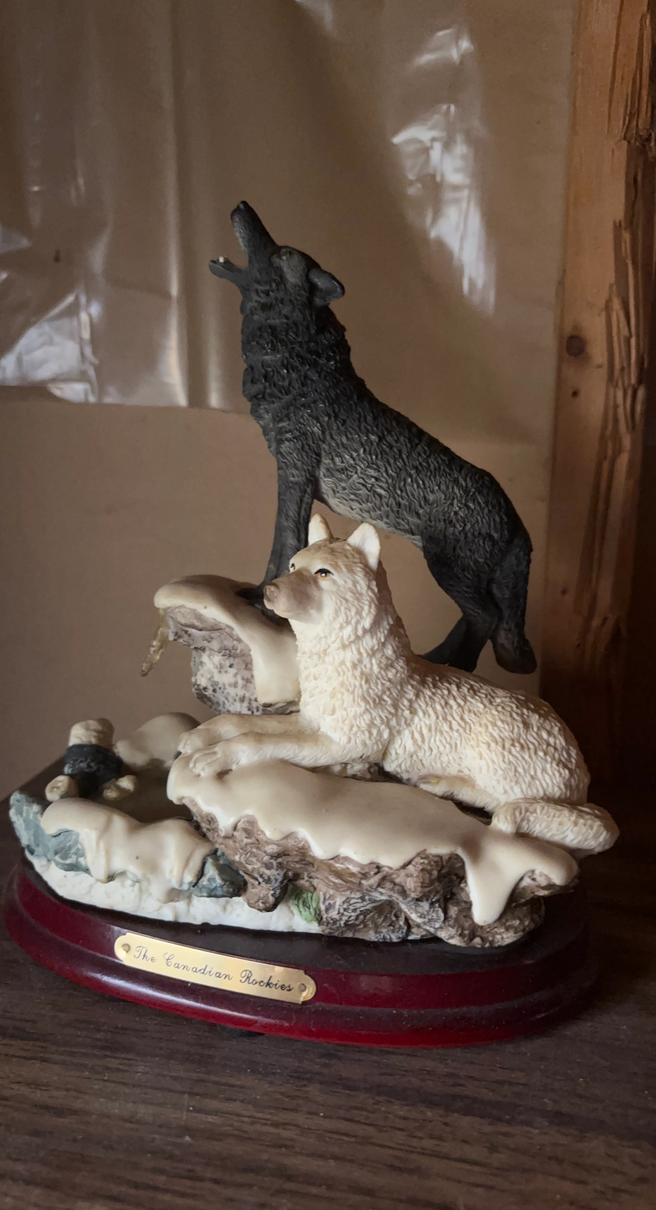 The Canadian Rockies Wolf Figurine