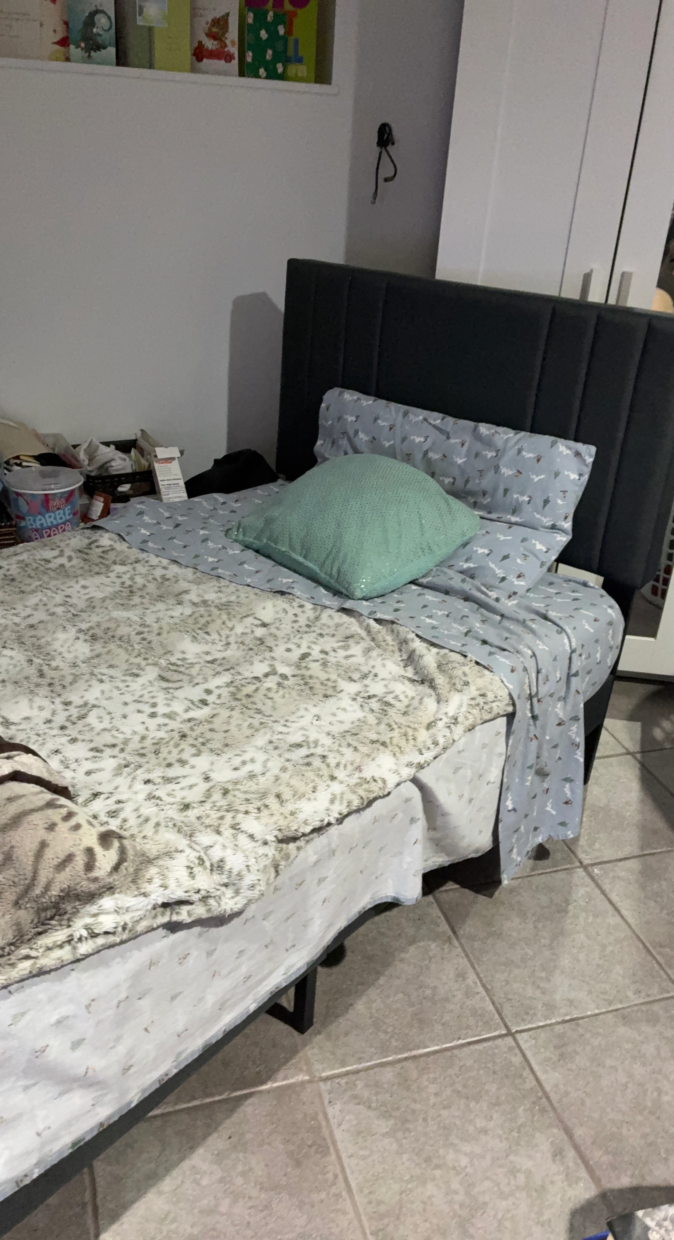 Black Upholstered Bed Frame