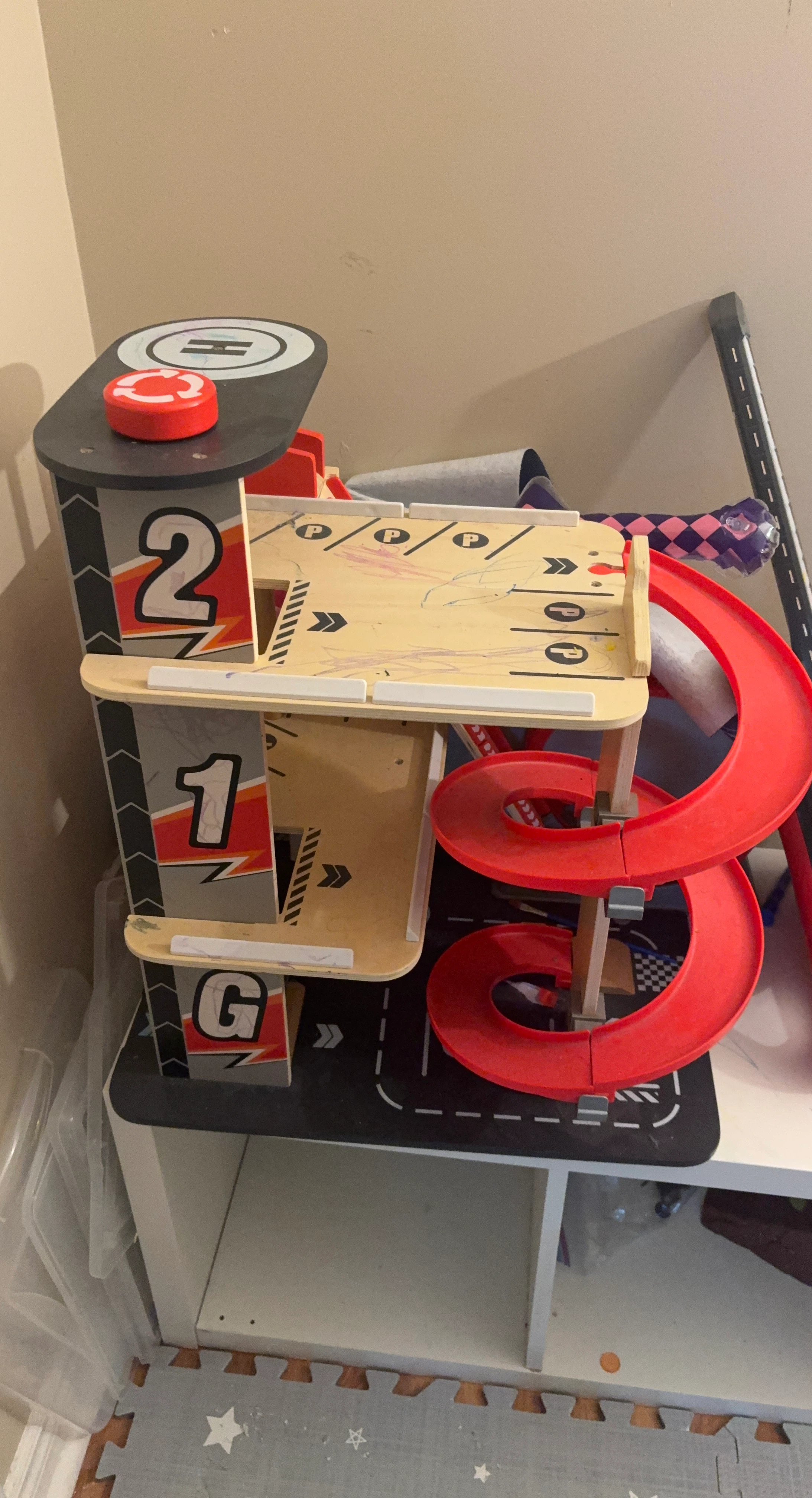 Wooden Toy Parking Garage